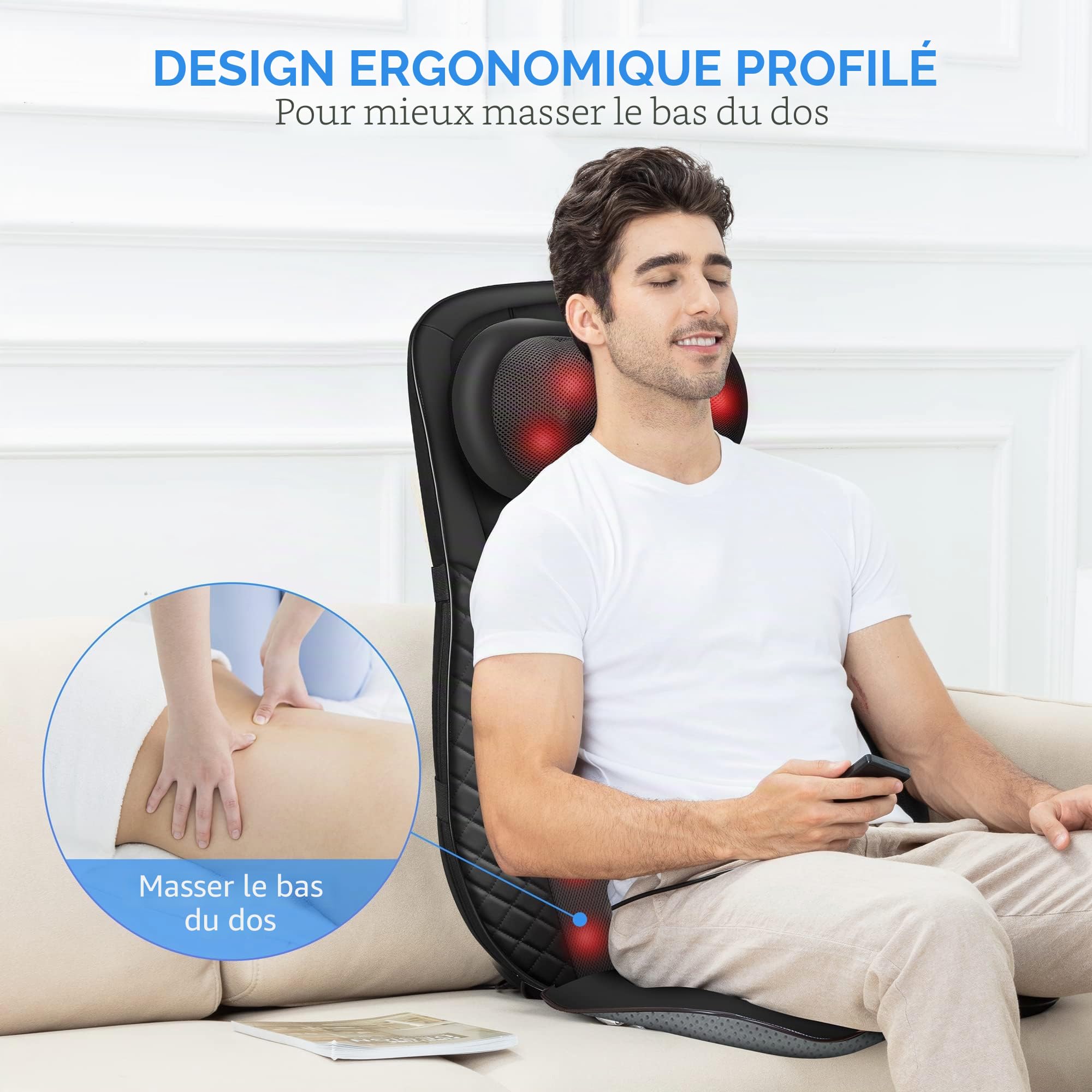 comfier-masseur-de-dos-et-cou-shiatsu-4d-hauteur-r-glable-avec-chaleur-et-vibrat image 2