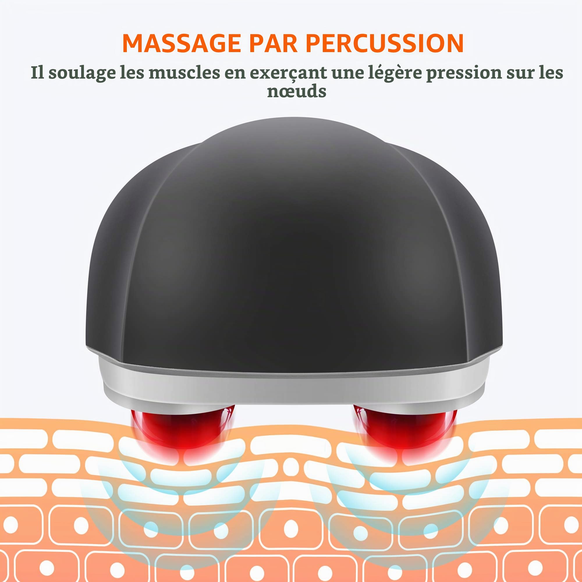 snailax-sl-498-masseur-dorsal-portatif-percussion-avec-chaleur-sans-fil-recharge image 5