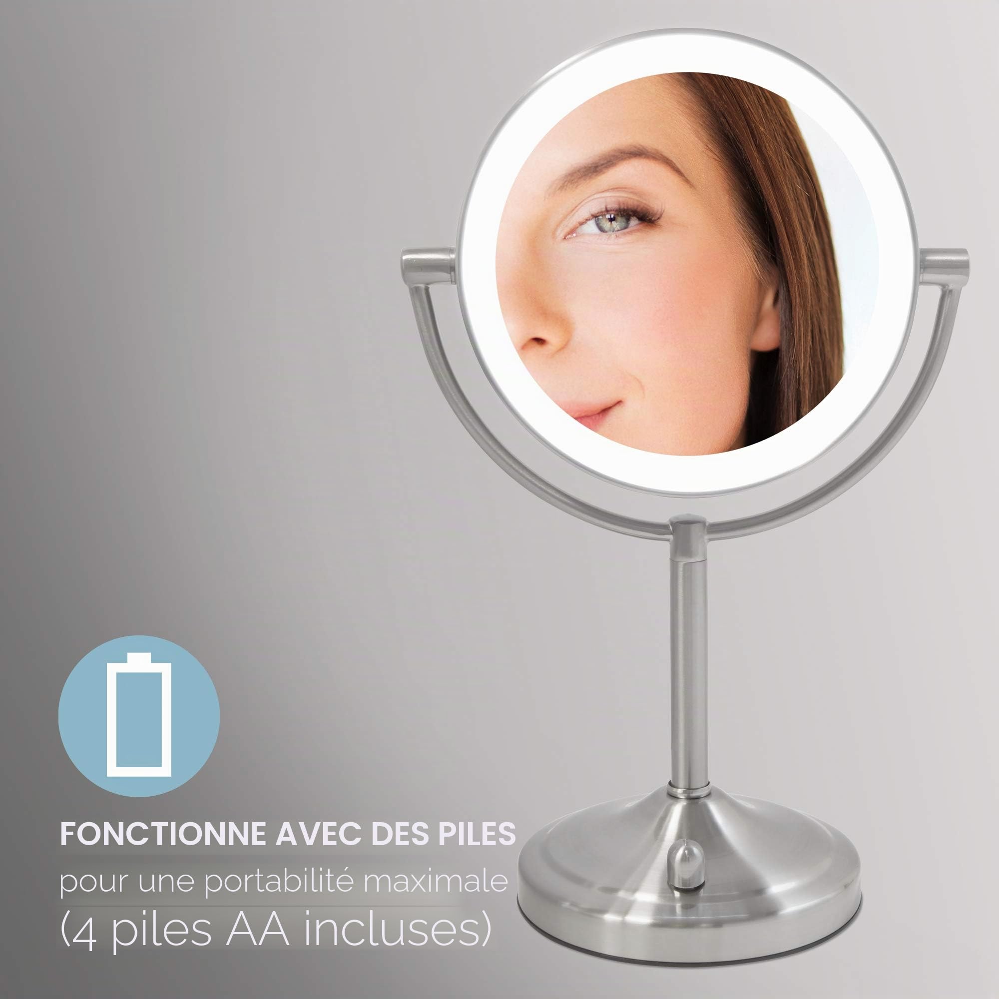 homedics-beauty-spa-miroir-de-maquillage-double-face-led-gradable-grossissement- image 6
