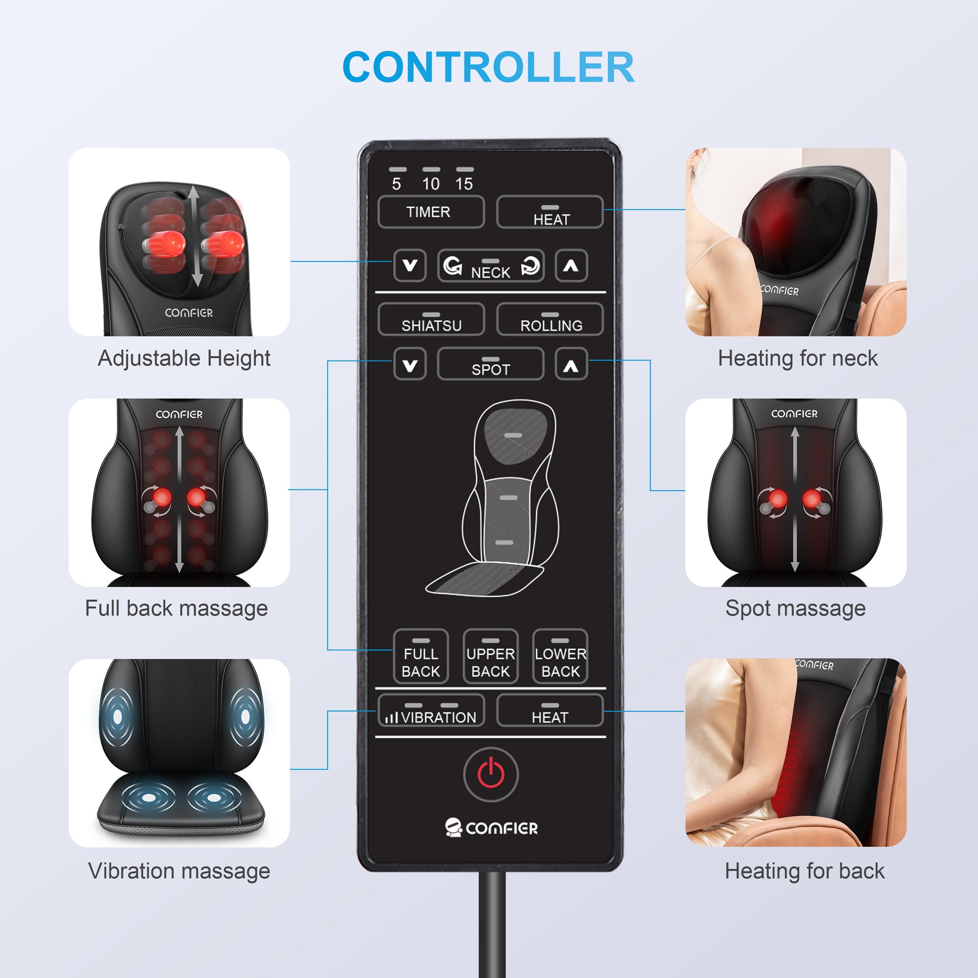 comfier-2113-masseur-de-dos-et-nuque-shiatsu-en-cuir-avec-chauffe image 8