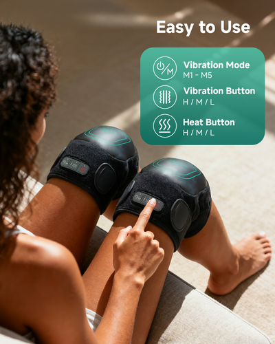 snailax-massateur-de-genou-sans-fil-avec-chauffage-vibration-360 image 8