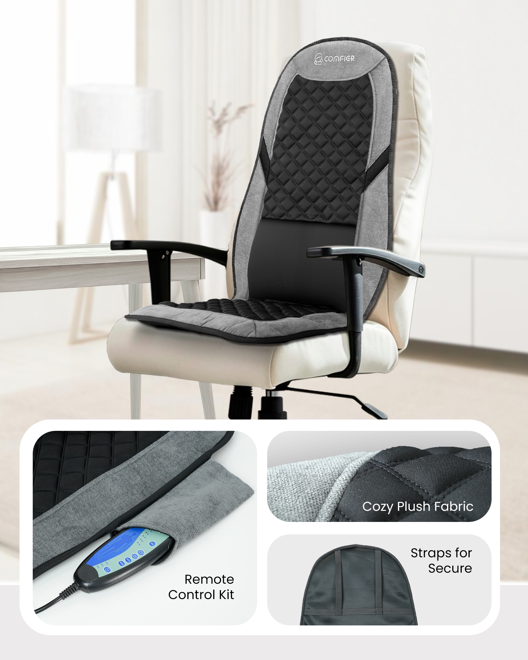 comfier-2421-coussin-de-massage-pour-si-ge-avec-10-moteurs-de-vibration-3-zones- image 3
