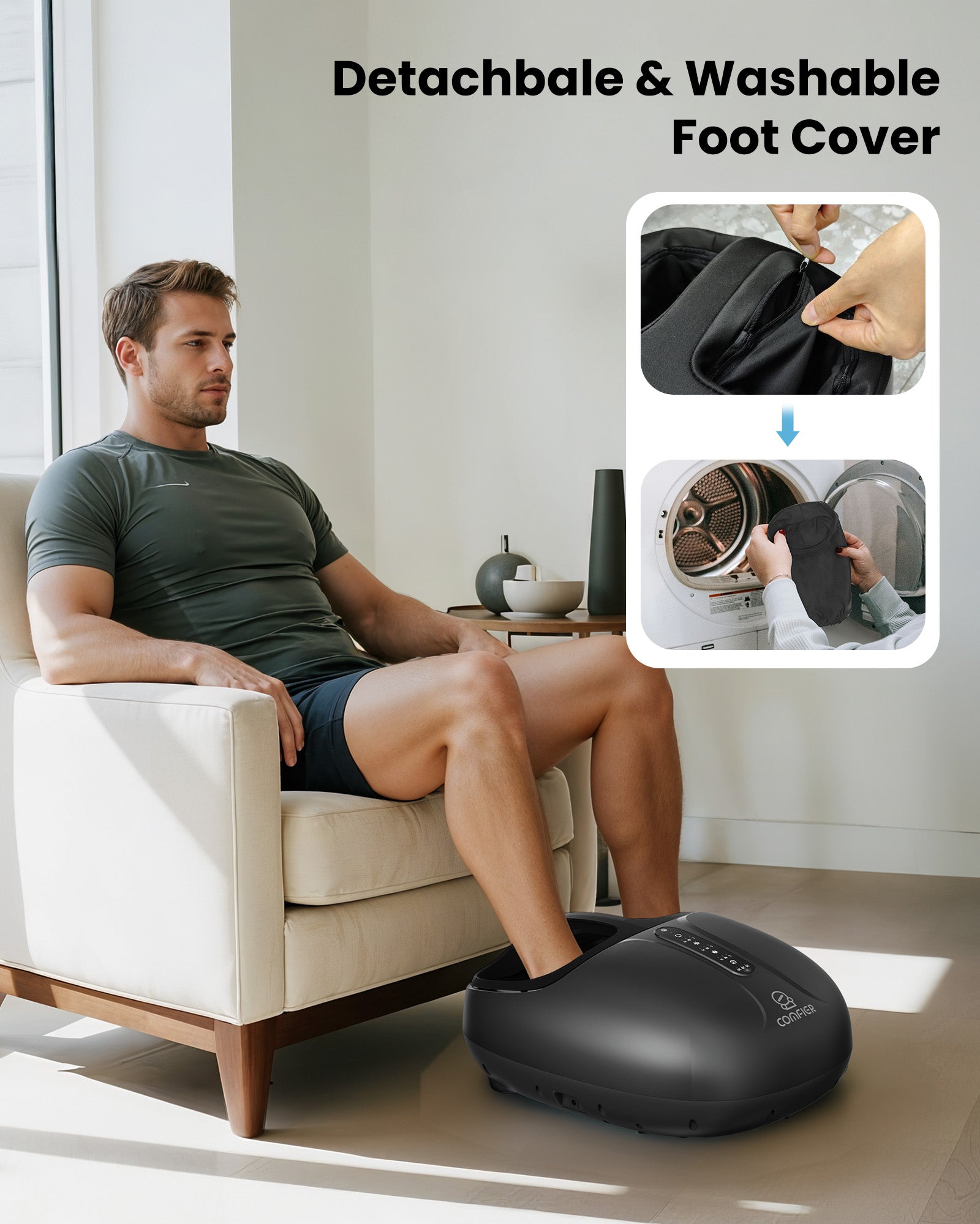 comfier-cf-5306-masseur-de-pieds-shiatsu-ligible-hsa-avec-chaleur-massage-3-zone image 8