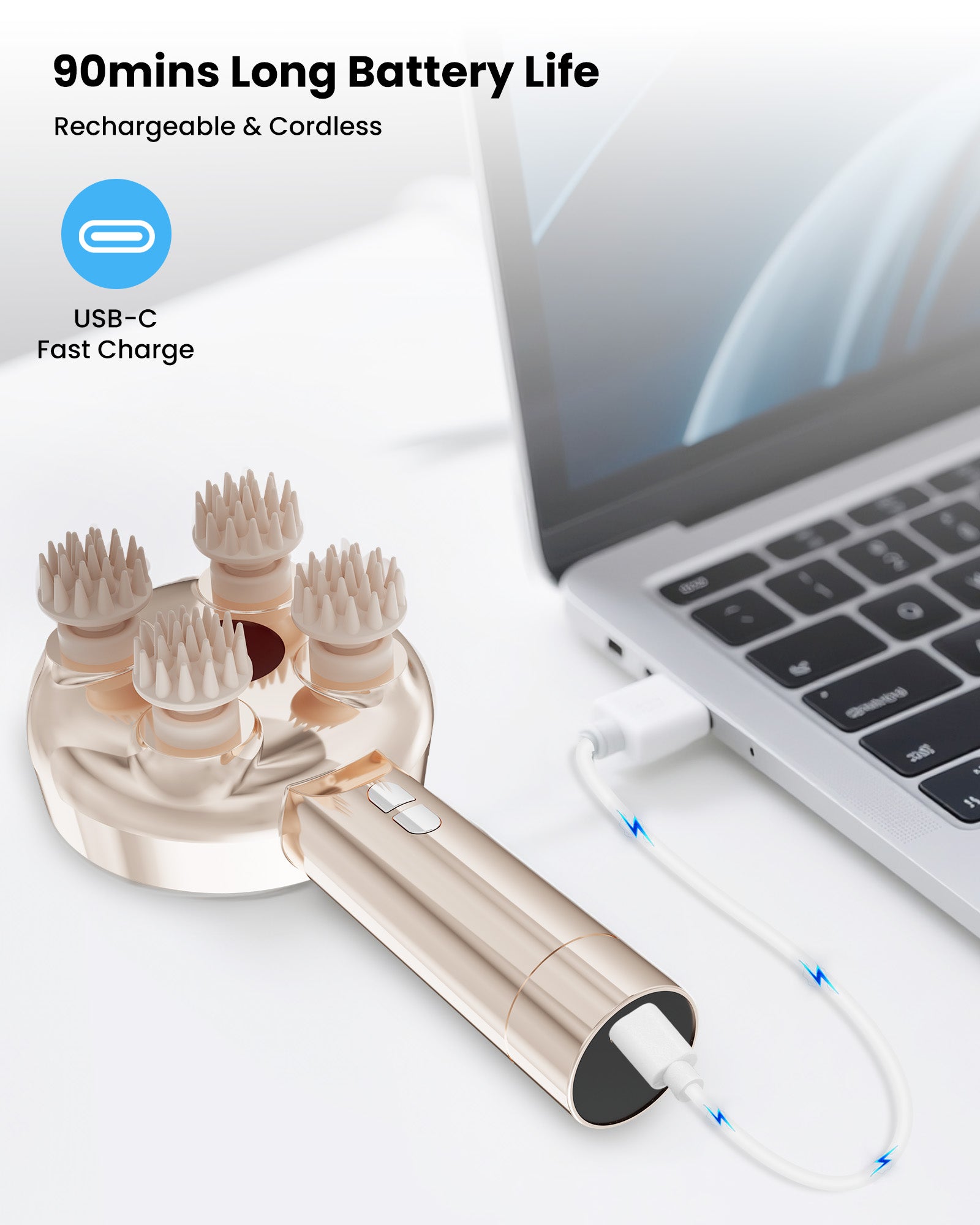 comfier-cf-4507-masseur-de-t-te-sans-fil-avec-8-griffes-en-silicone-doux-design- image 7