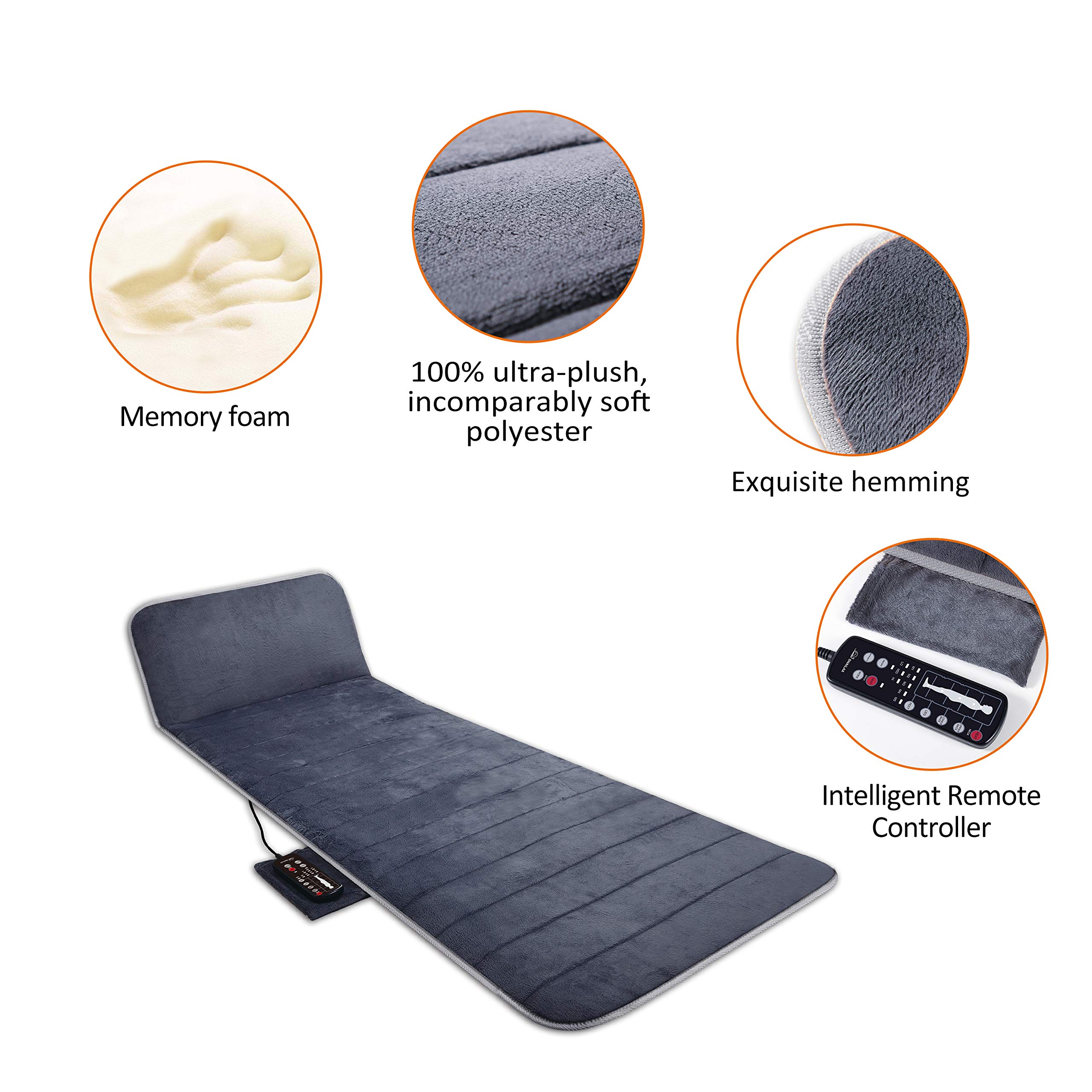 snailax-tapis-de-massage-sl363m-fr-m-moire-de-forme-avec-chaleur-matelas-vibreur image 6