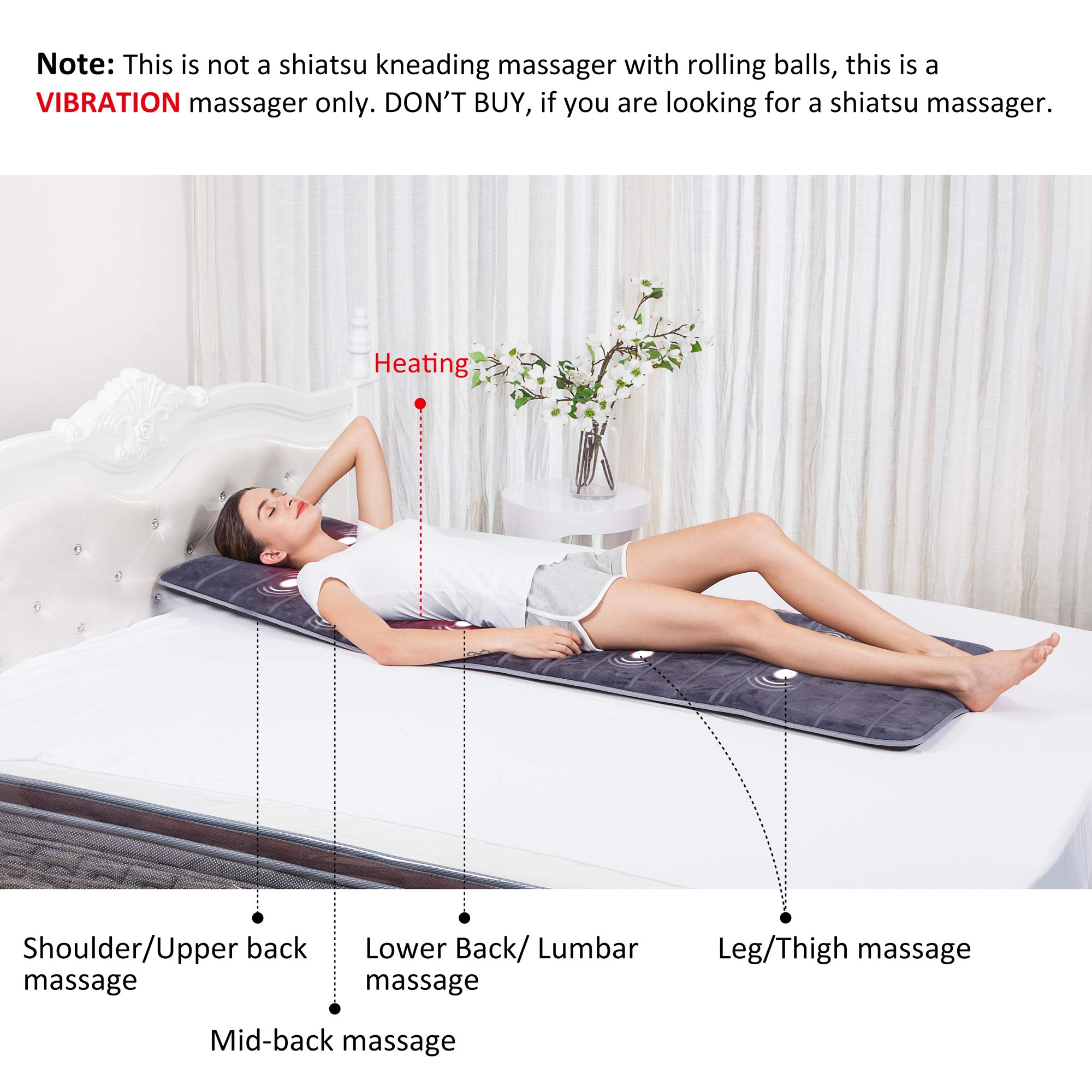 comfier-tapis-de-massage-vibrant-chauffant-pour-le-dos-et-le-corps-matelas-10-mo image 2