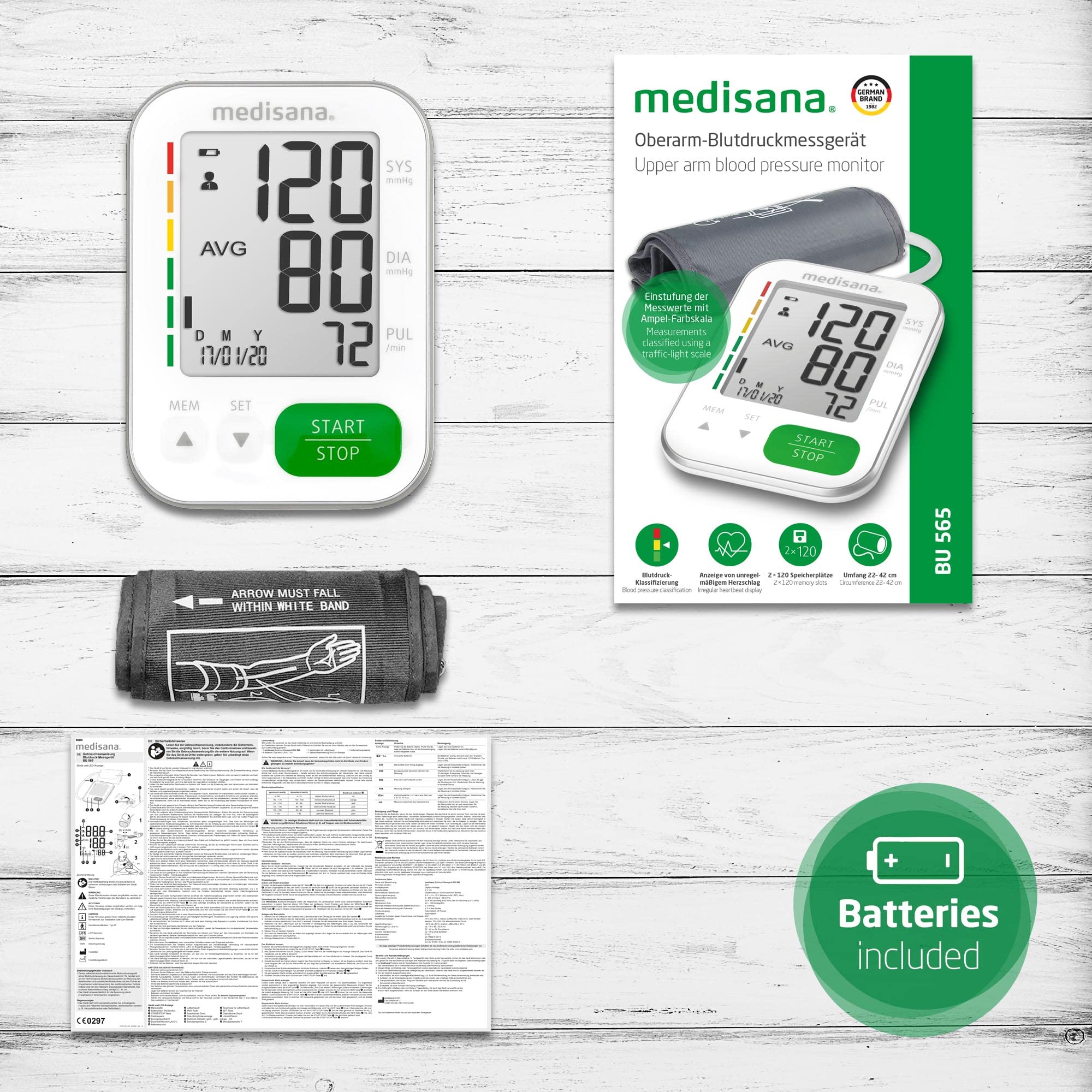 medisana-bu-565-tensiom-tre-bras-avec-chelle-tricolore-m-moire-120-mesures-et-d- image 6