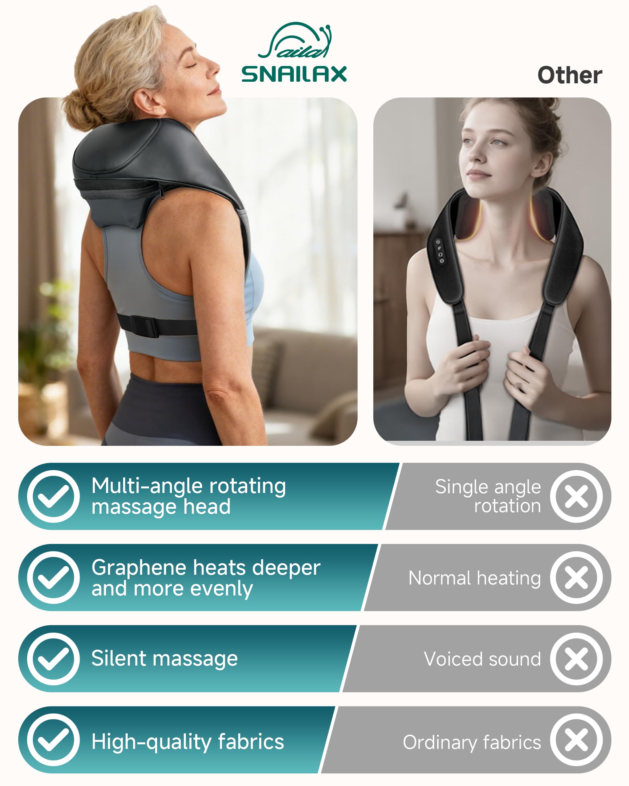 snailax-masseur-cervical-shiatsu-sans-fil-4d-avec-chauffage-au-graph-ne-recharge image 8