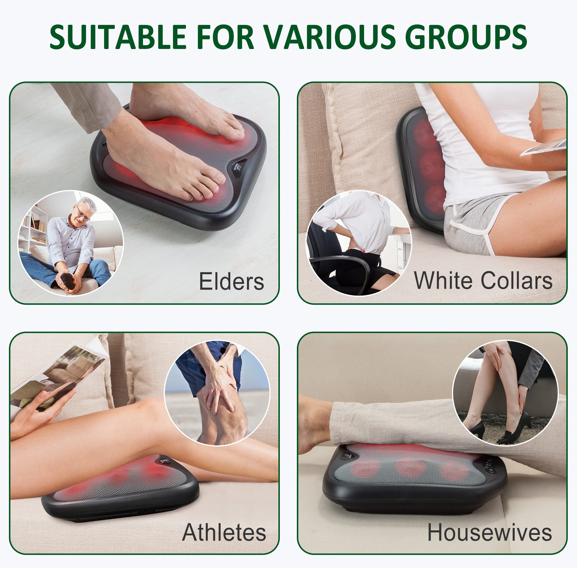 snailax-masseur-de-pieds-shiatsu-2-en-1-avec-chaleur-n-uds-de-massage-flexibles- image 8