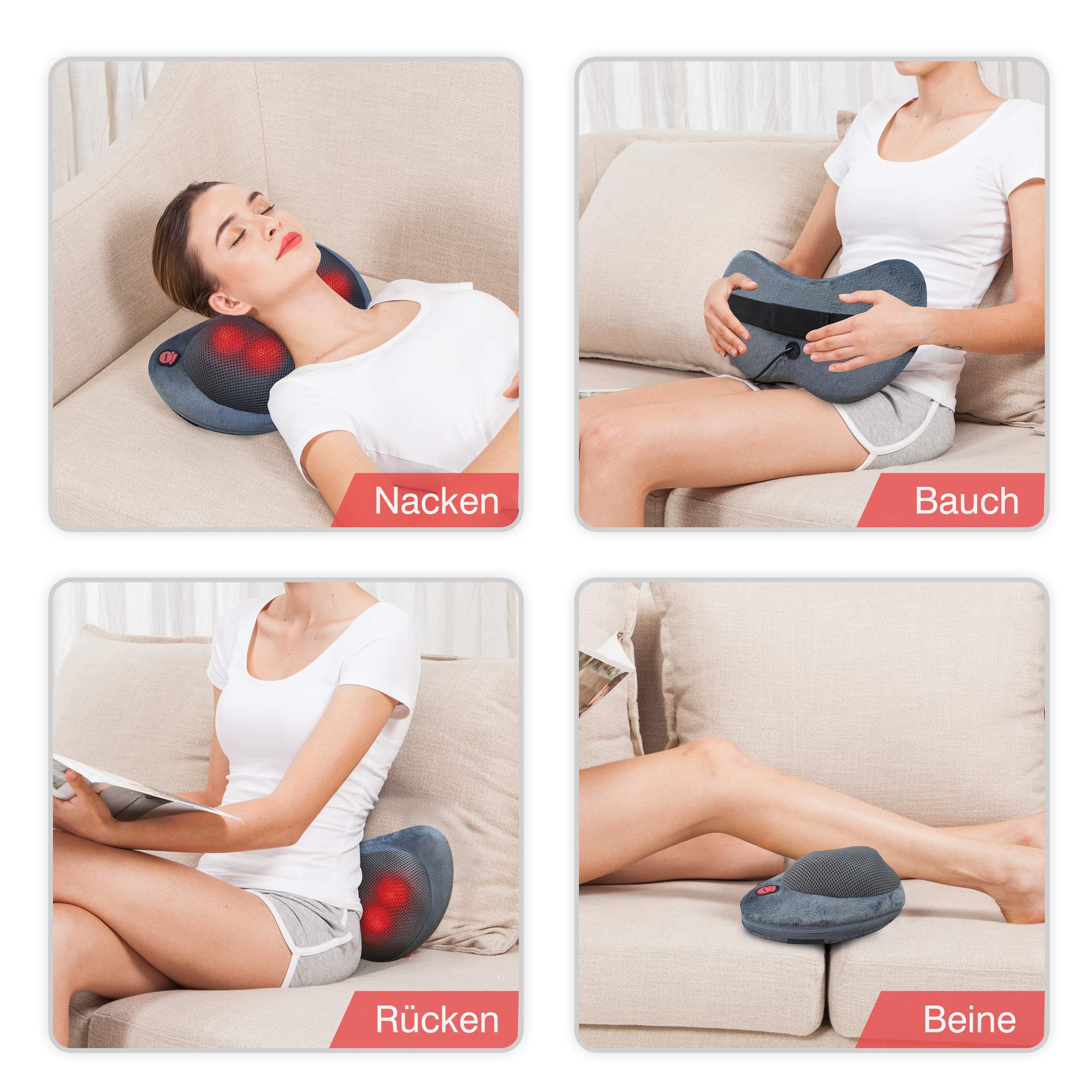 comfier-coussin-de-massage-shiatsu-chauffant-pour-dos-et-nuque-4-n-uds-rotatifs- image 5