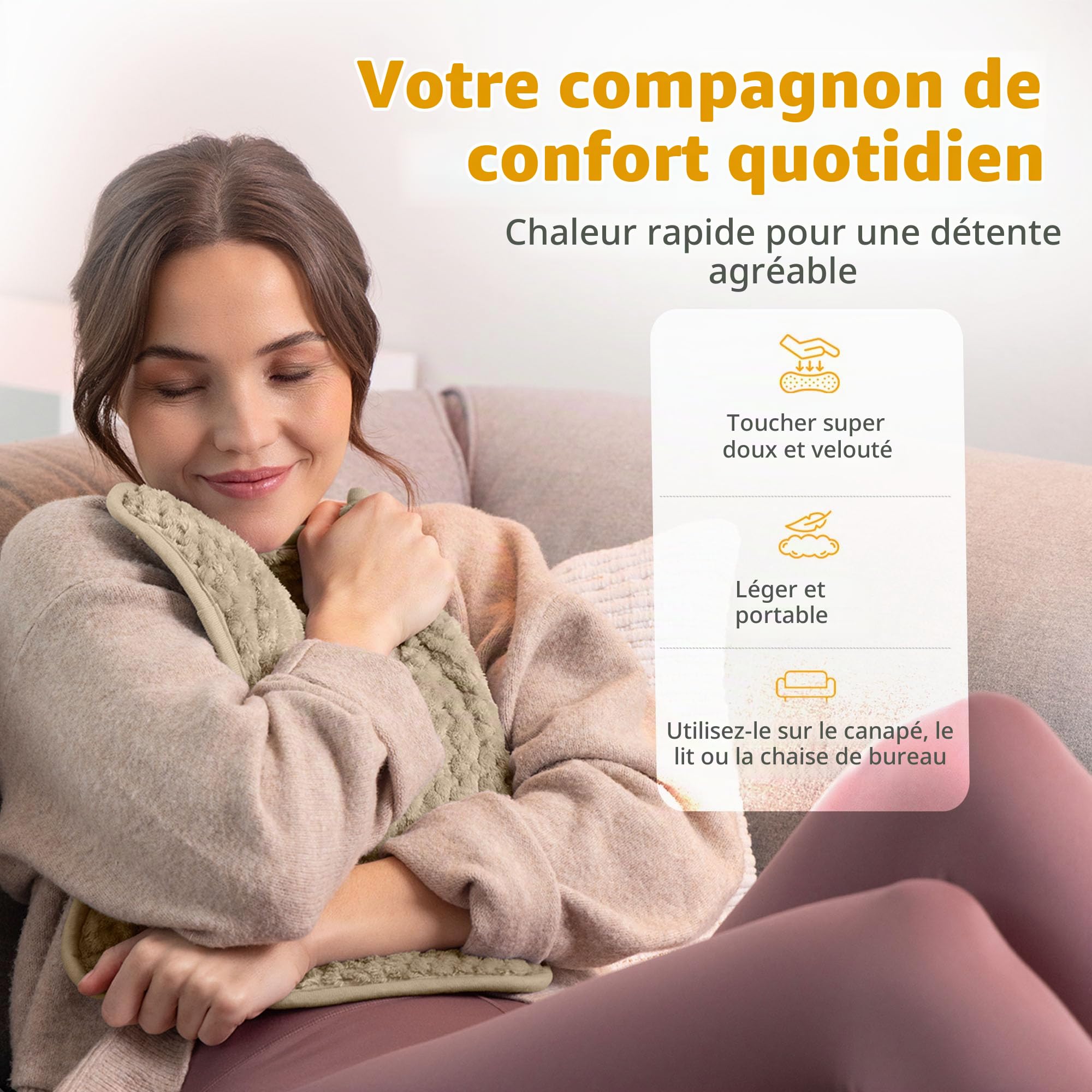 medisana-hp-519-coussin-chauffant-en-polaire-coral-4-niveaux-de-temp-rature-arr- image 3