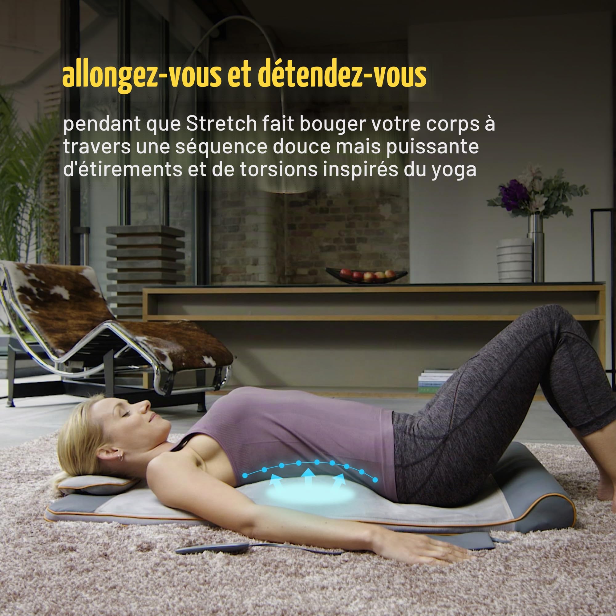 homedics-stretch-tapis-d-tirement-assist-avec-4-traitements-pr-programm-s-et-t-l image 2