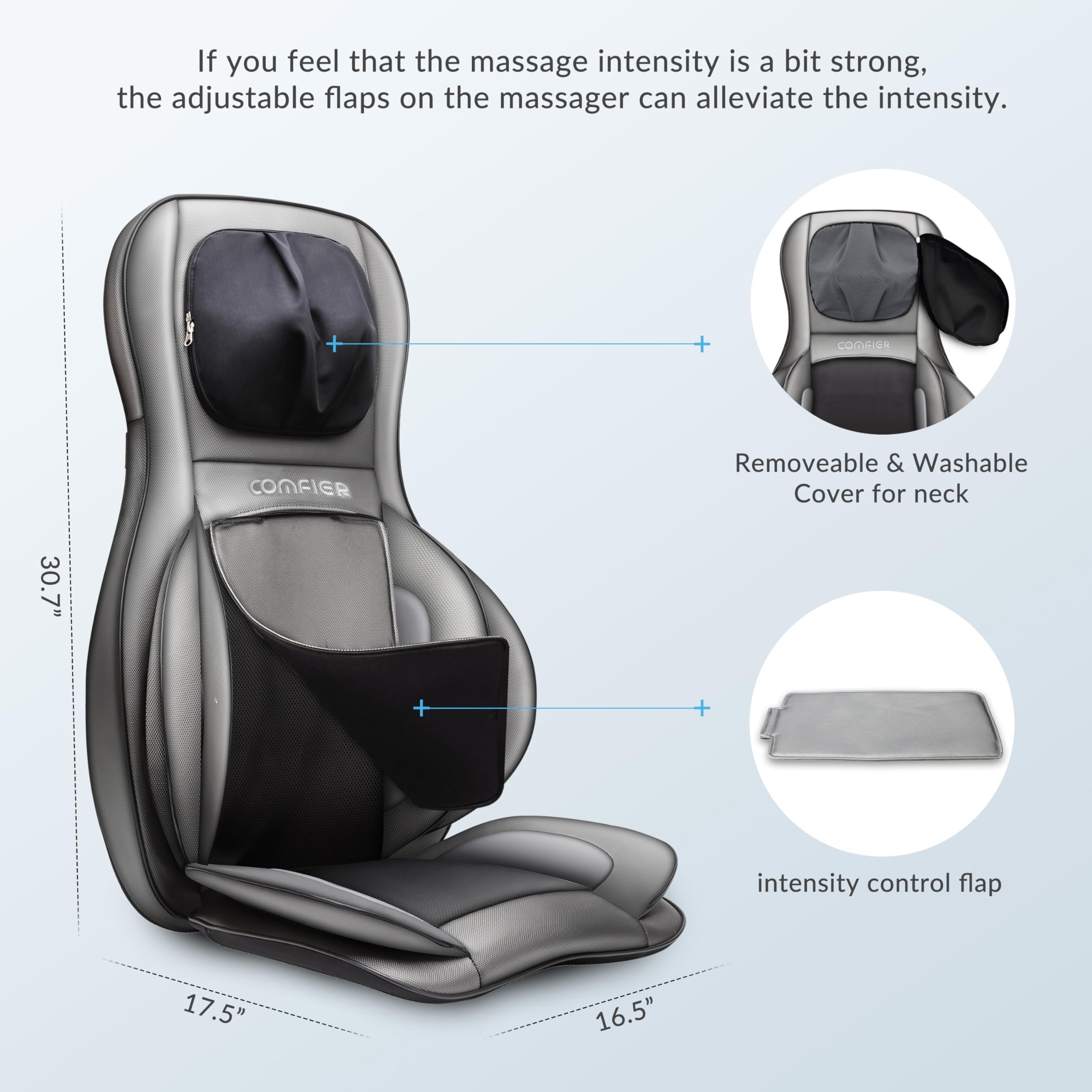comfier-si-ge-massant-shiatsu-2d-3d-pour-dos-cou-avec-chaleur-et-compression-r-g image 7