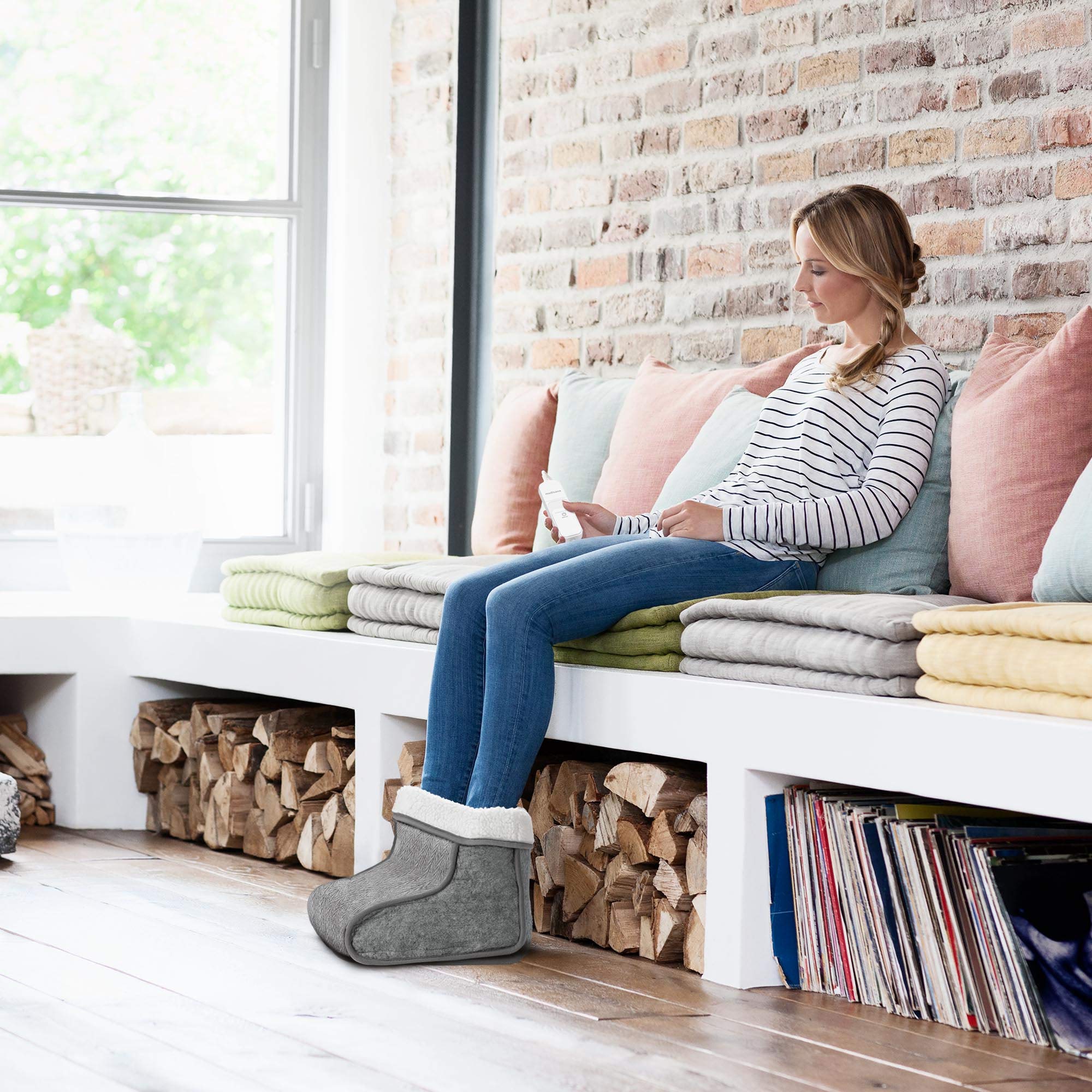 medisana-fw-150-chauffe-pieds-lectrique-en-tricot-3-niveaux-de-temp-rature-arr-t image 3