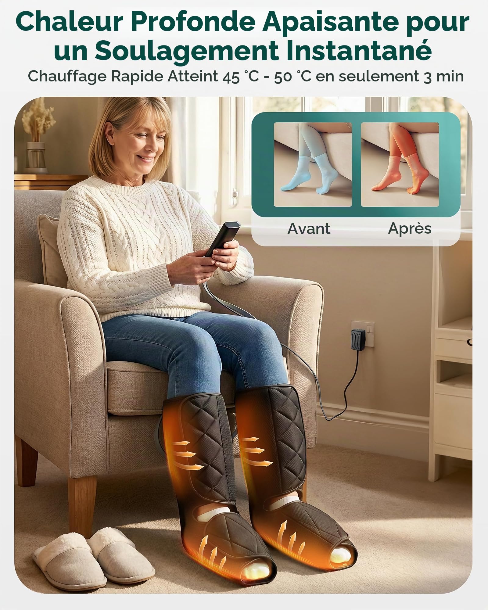 snailax-appareil-de-massage-pour-jambes-avec-chaleur-et-compression-d-air-3-mode image 3