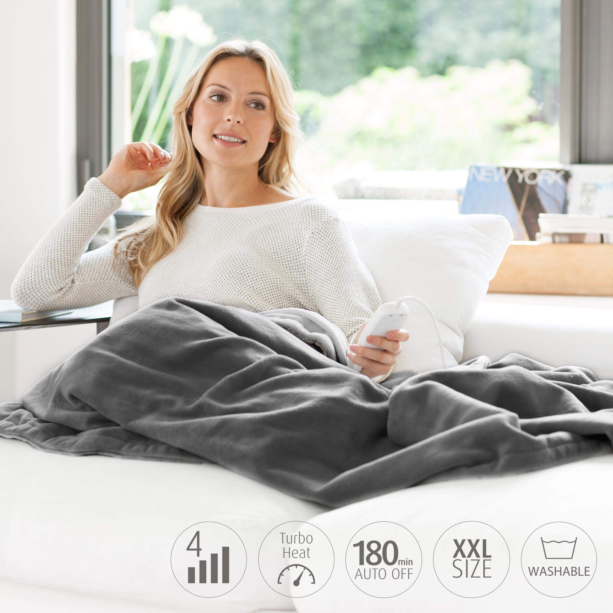 medisana-hb-675-couverture-chauffante-xxl-en-peluche-200-x-150-cm-turbo-heat-120 image 3