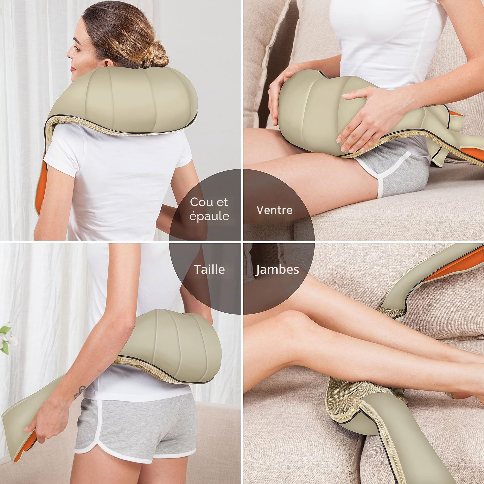 snailax-masseur-cervical-shiatsu-sans-fil-avec-chaleur-infrarouge-8-n-uds-de-mas image 4