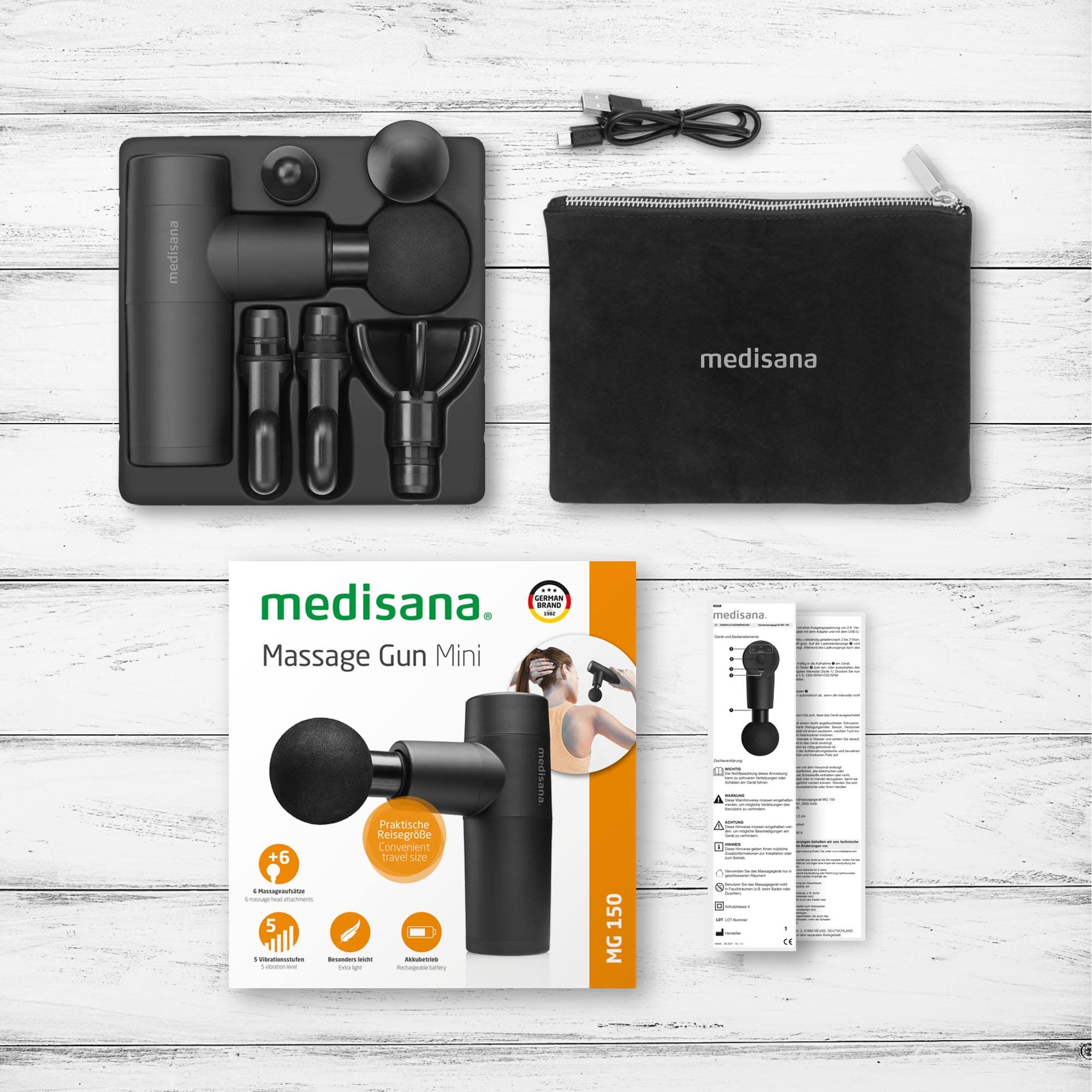 medisana-mg-150-mini-pistolet-de-massage-avec-6-t-tes-et-5-niveaux-de-vibration- image 6