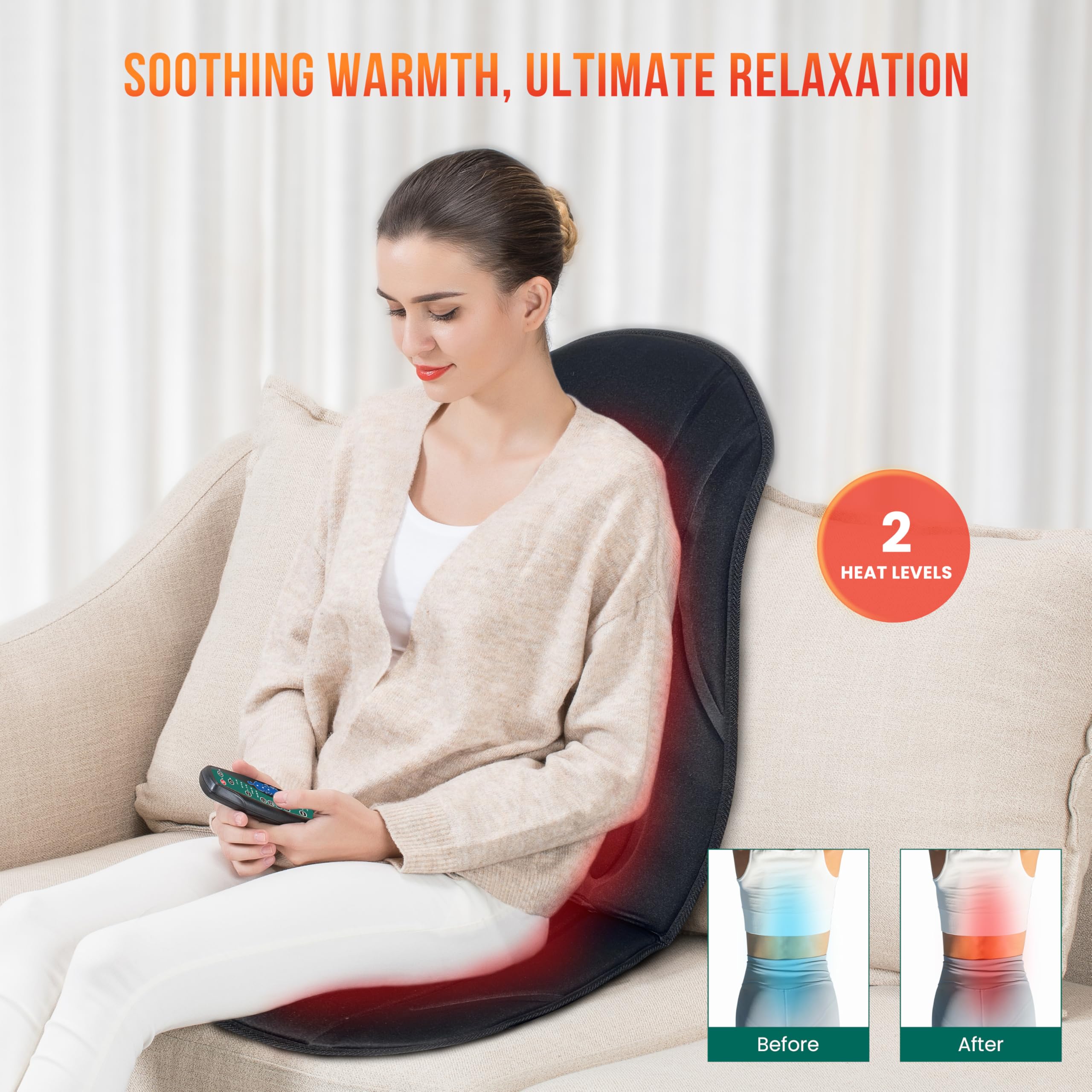 snailax-coussin-de-massage-vibrant-avec-chaleur-8-moteurs-coussin-d-assise-chauf image 4
