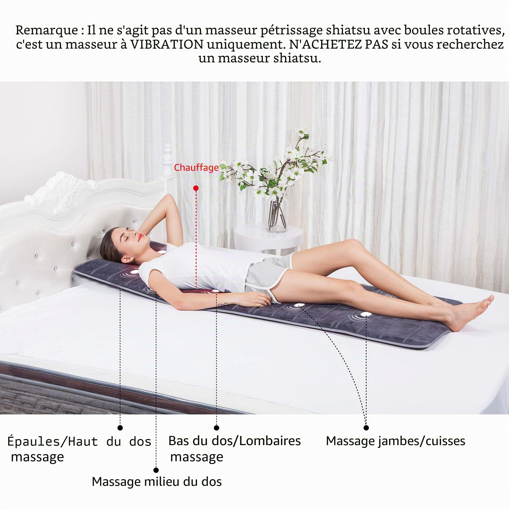 comfier-tapis-de-massage-chauffant-tout-le-corps-avec-10-moteurs-de-vibration-5- image 2