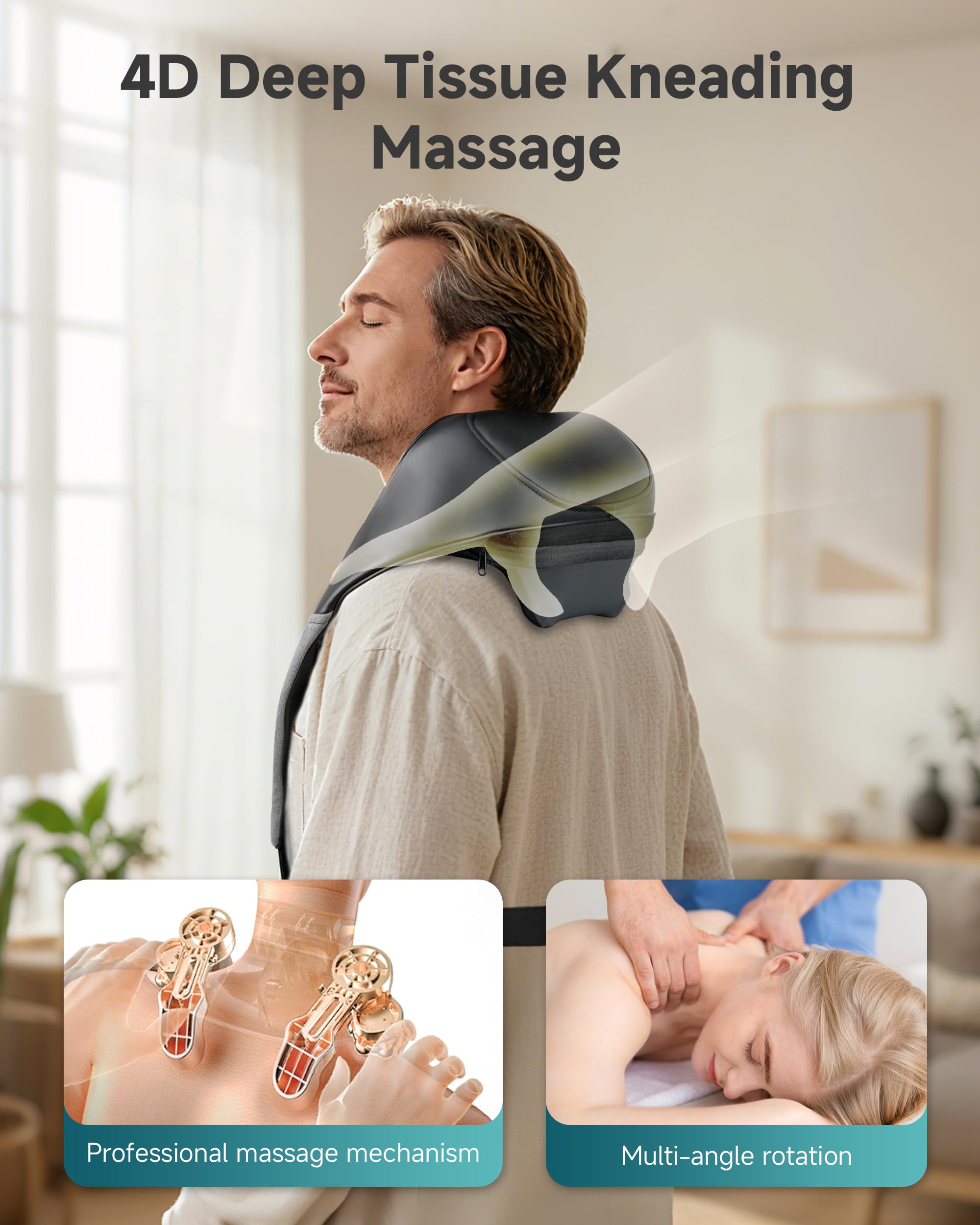 snailax-masseur-cervical-shiatsu-sans-fil-4d-avec-chauffage-au-graph-ne-recharge image 5