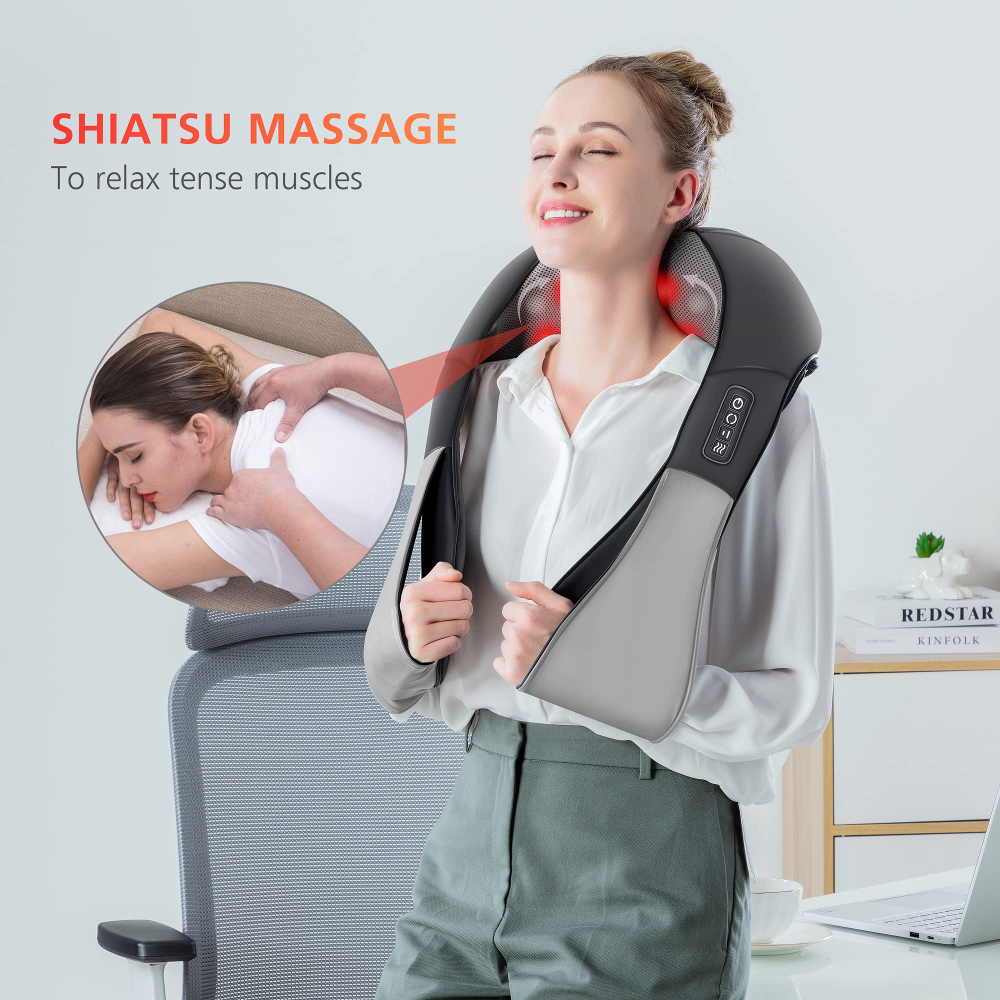 snailax-masseur-cervical-shiatsu-chauffant-3d-8-n-uds-rotatifs-pour-cou-paules-e image 2
