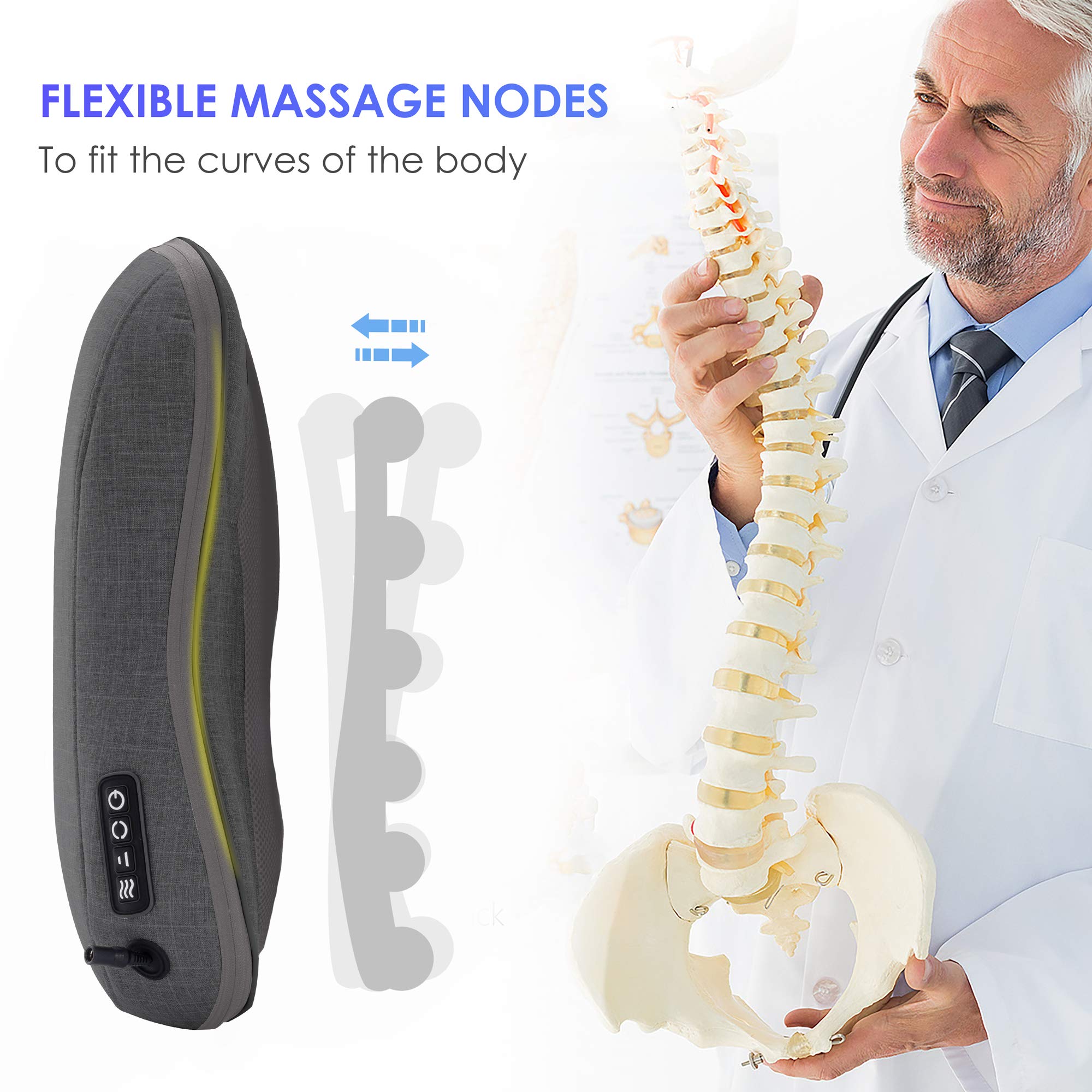 comfier-masseur-de-dos-shiatsu-avec-chaleur-coussin-de-massage-portable-12-n-uds image 5