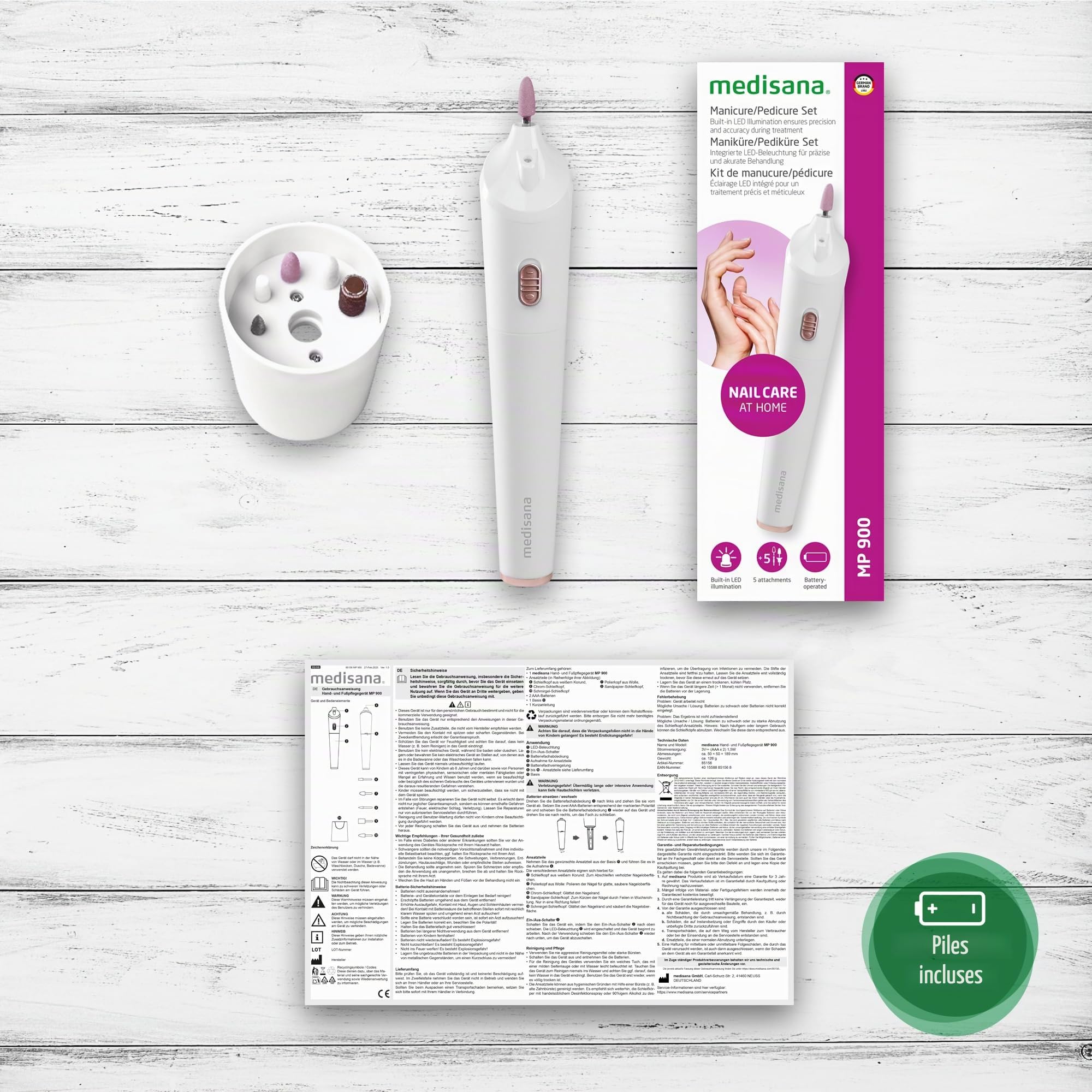 medisana-mp-900-kit-manucure-et-p-dicure-lectrique-avec-lumi-re-led-et-5-embouts image 5
