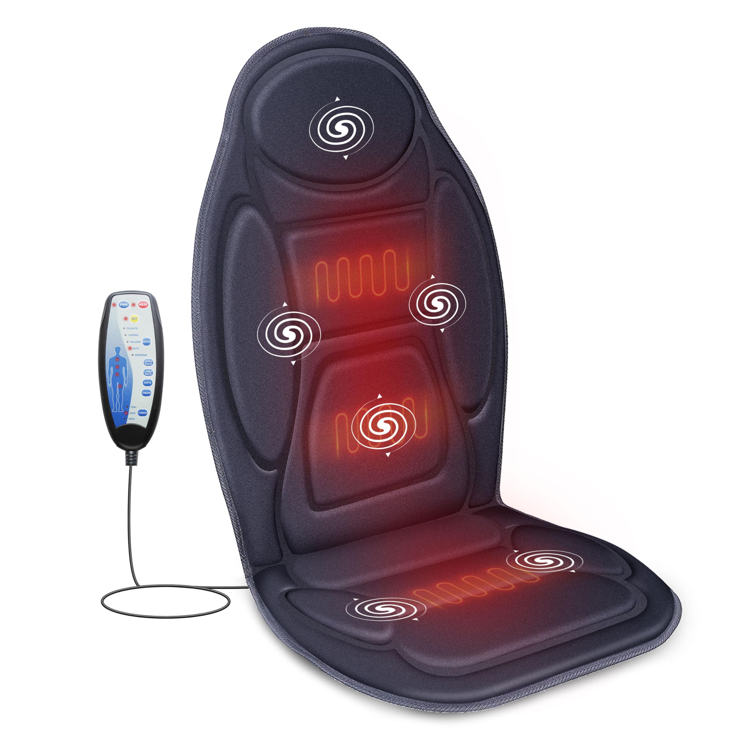 snailax-si-ge-massant-avec-chaleur-coussin-de-massage-10-moteurs-de-vibration-po image 8