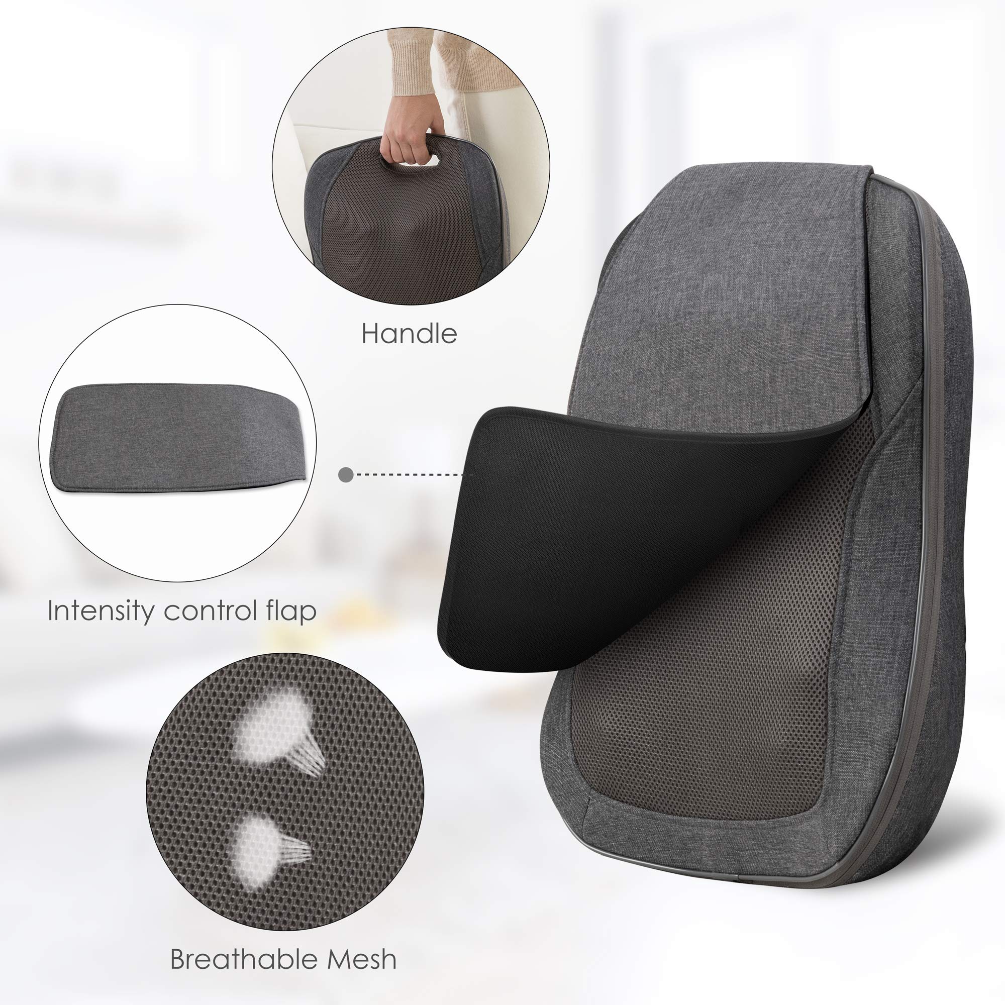 comfier-masseur-de-dos-shiatsu-avec-chaleur-coussin-de-massage-portable-12-n-uds image 7