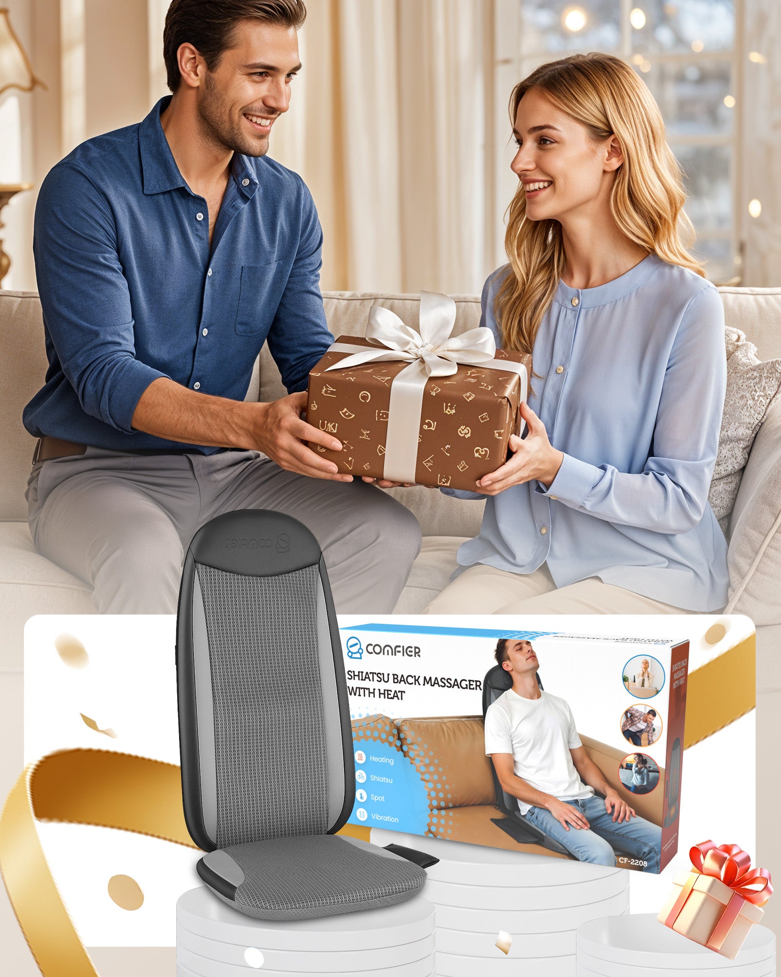 comfier-2208-masseur-shiatsu-de-dos-portable-avec-chaleur-n-uds-voyageants-sur-6 image 2