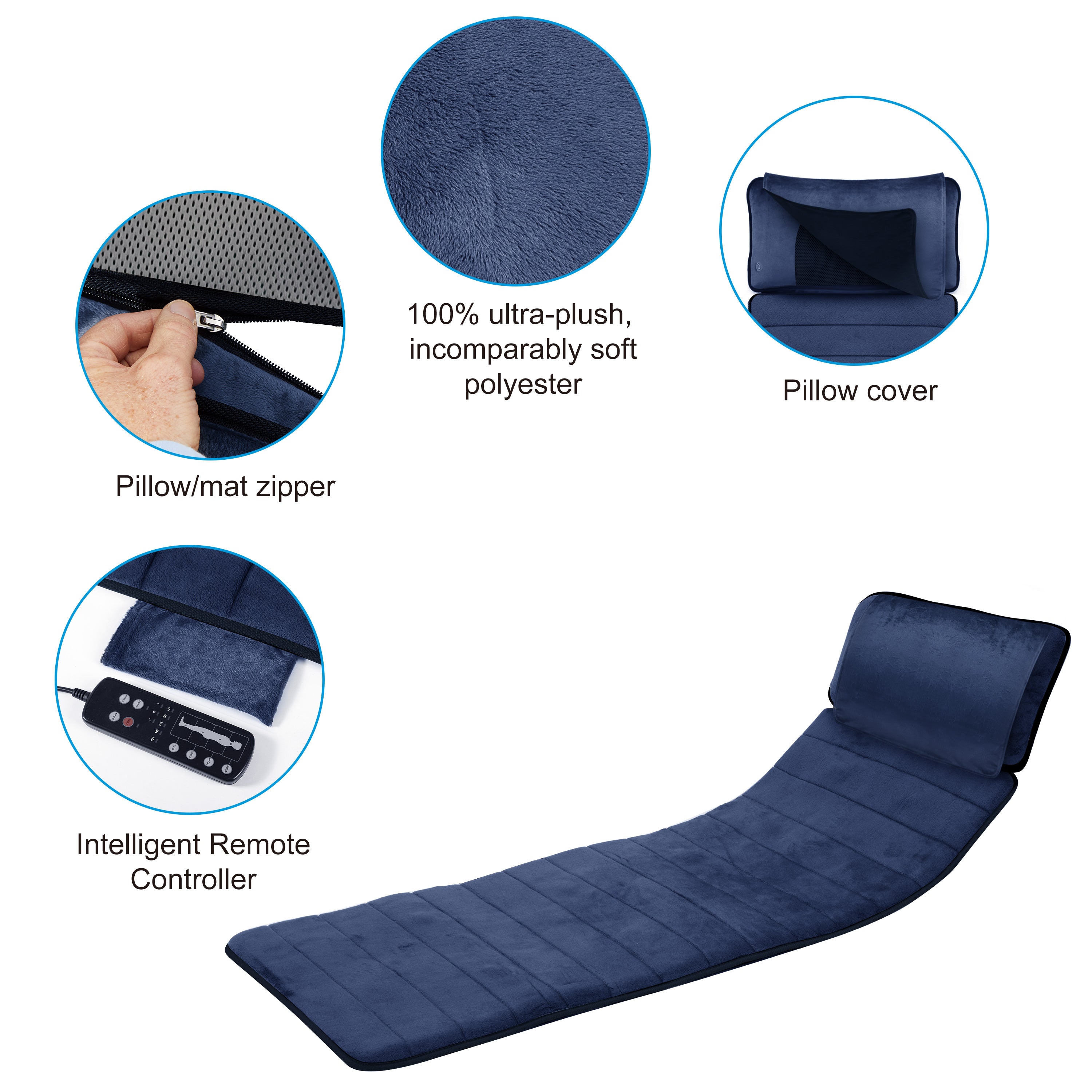 comfier-cf-3603u-app-tapis-de-massage-chauffant-avec-coussin-shiatsu-de-cou-amov image 5