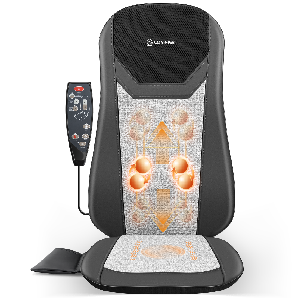 comfier-cf-2405-masseur-de-dos-shiatsu-portable-pour-chaise-avec-chaleur-et-vibr image 1