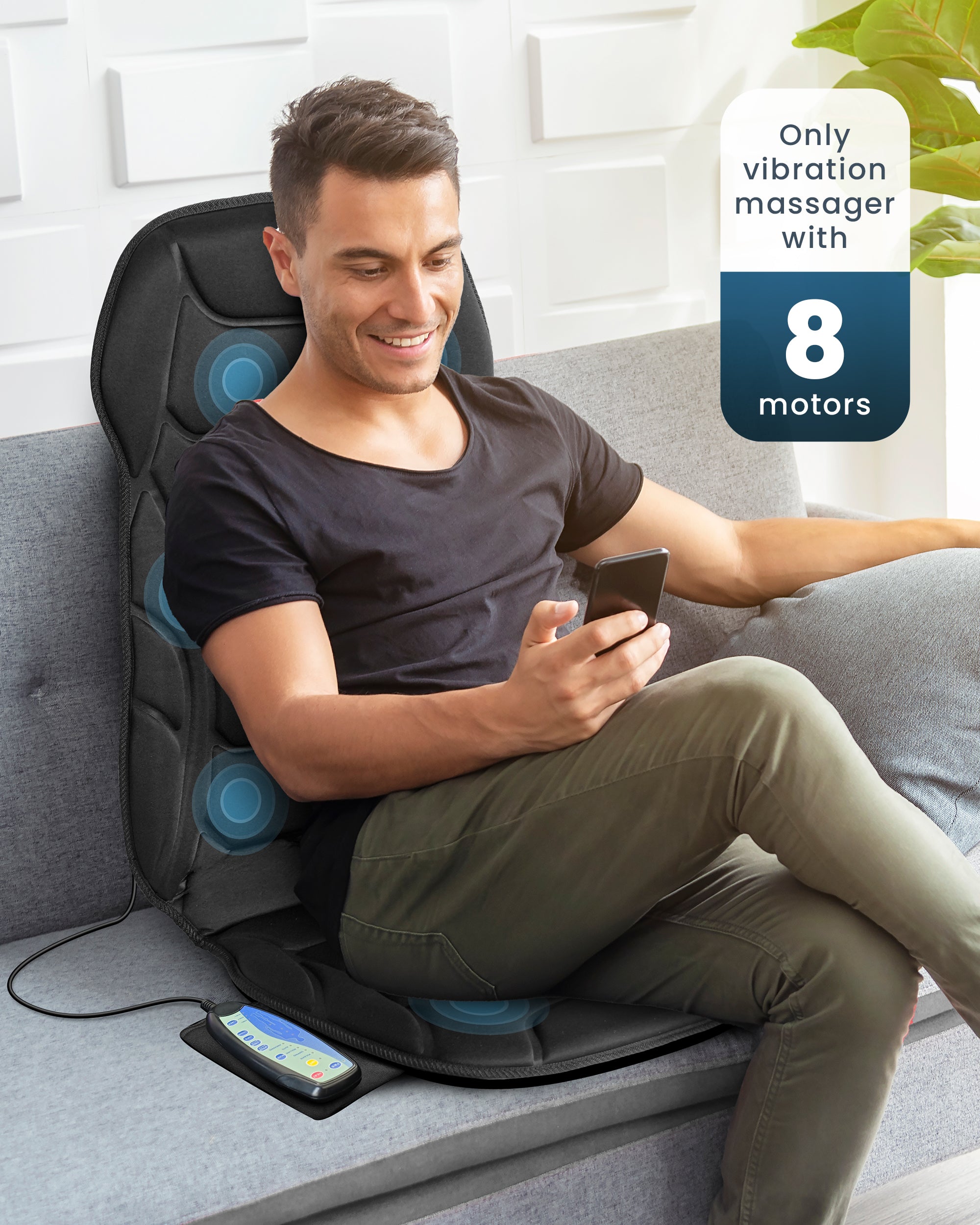 comfier-2402-coussin-de-massage-vibrant-8-n-uds-5-modes-avec-fonction-chaleur image 2