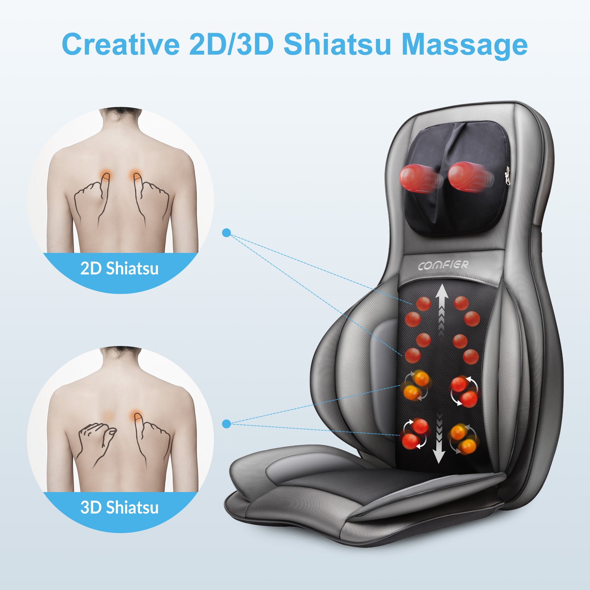 comfier-cf-2309a-fauteuil-de-massage-shiatsu-neck-back-avec-chaleur-et-compressi image 4