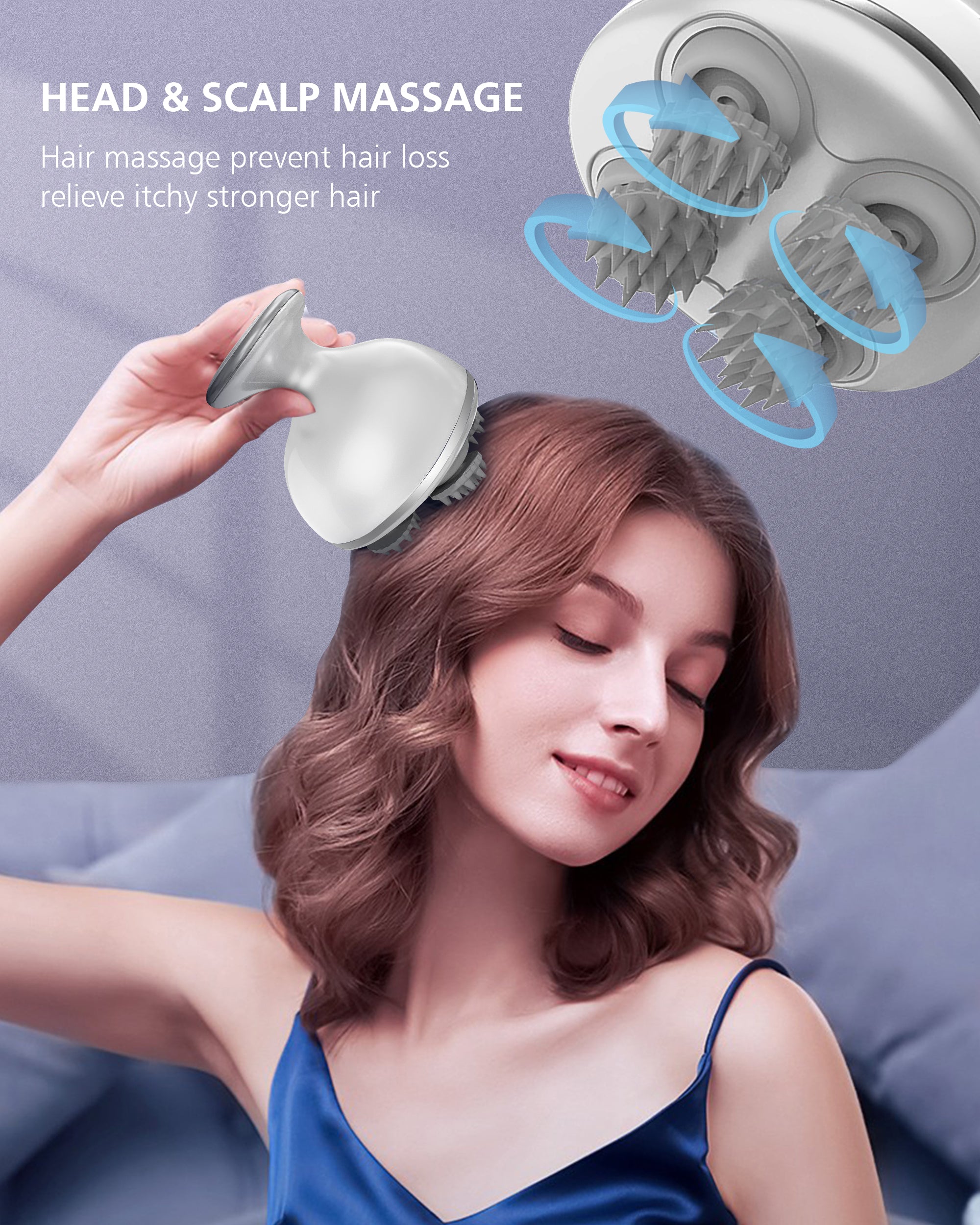 comfier-4903w-masseur-de-t-te-et-du-cuir-chevelu-sans-fil-avec-4-t-tes-en-silico image 8