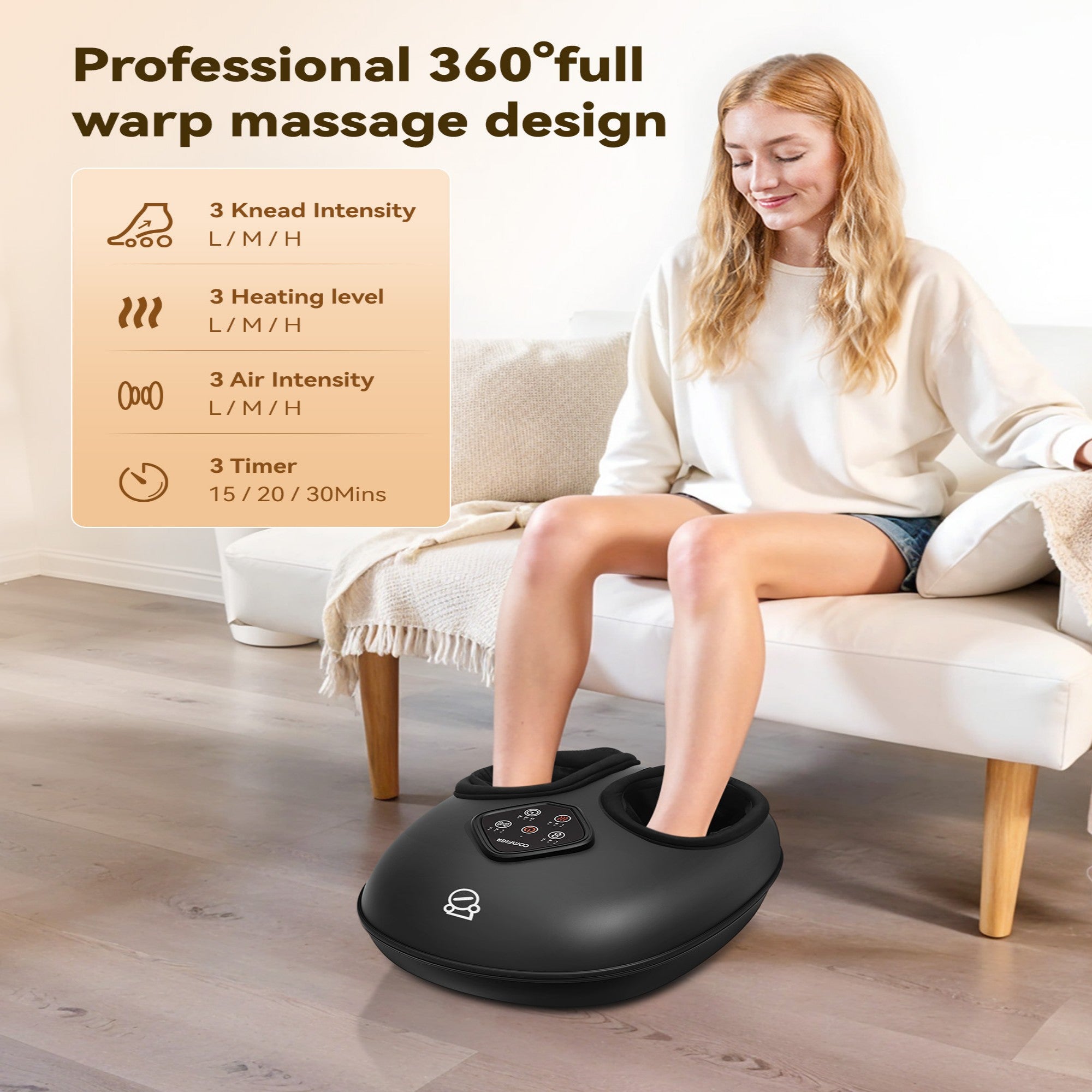 comfier-5425-masseur-de-pieds-shiatsu-surdimensionn-chaleur-et-p-trissage-roulan image 2