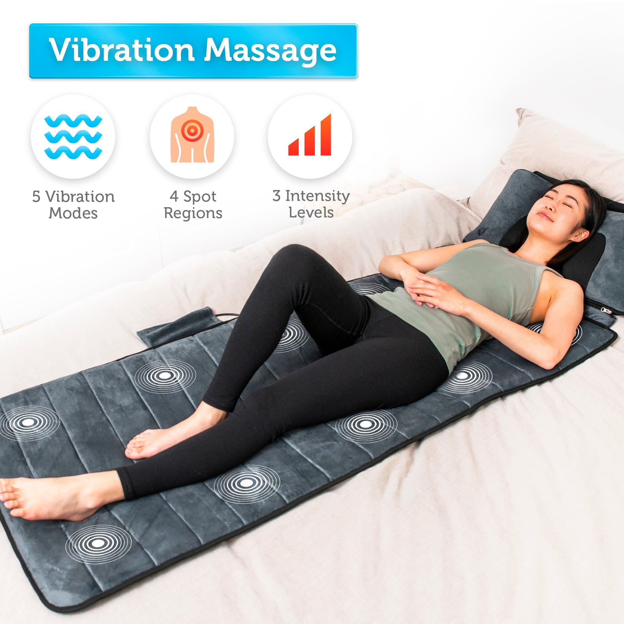 comfier-3603u-tapis-de-massage-chauffant-avec-oreiller-shiatsu-de-nuque-amovible image 2