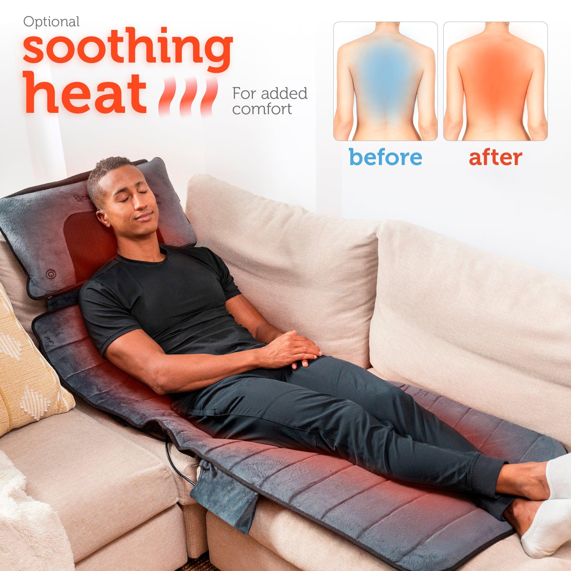 comfier-3603u-tapis-de-massage-chauffant-avec-oreiller-shiatsu-de-nuque-amovible image 3