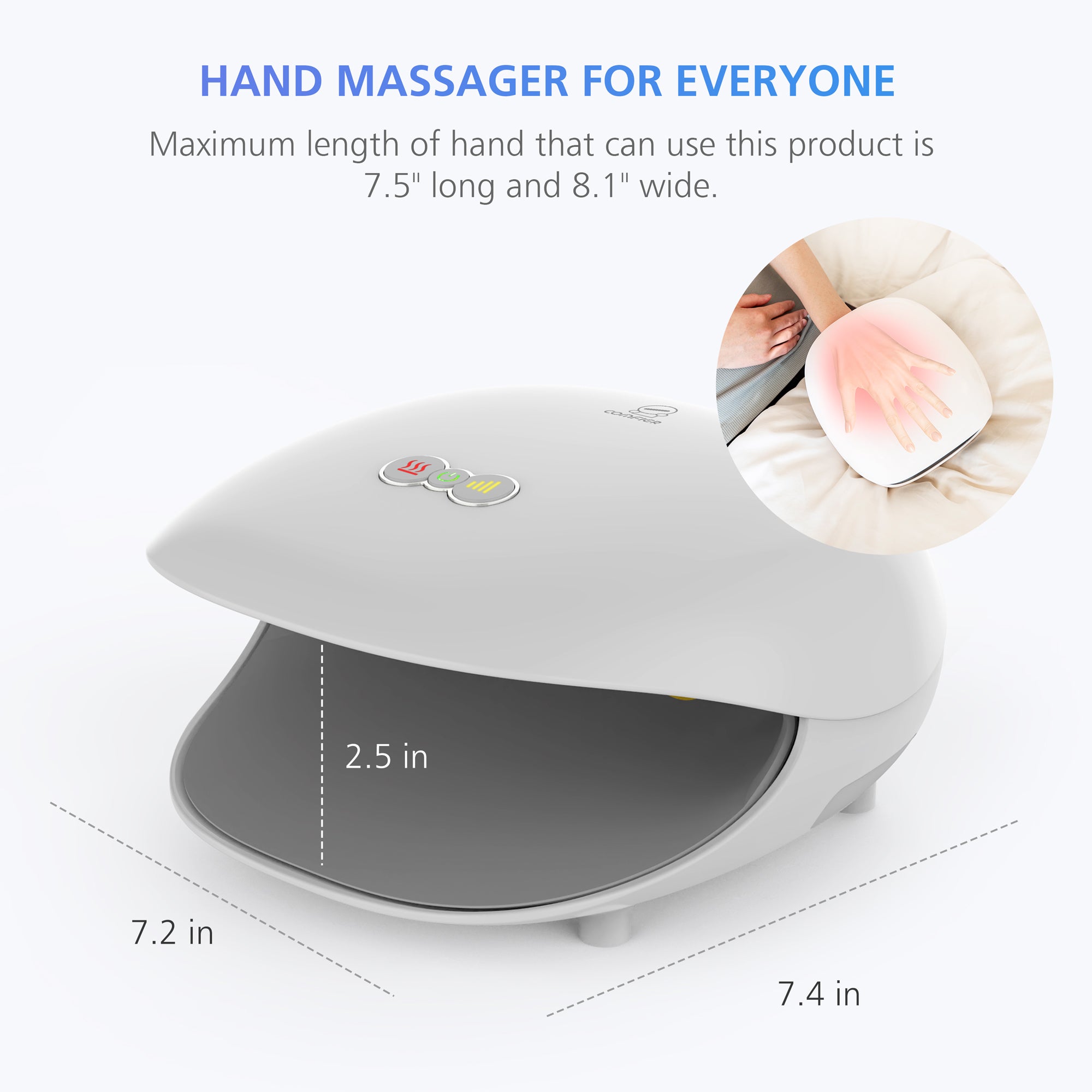 comfier-4803-masseur-de-main-sans-fil-avec-compression-3-niveaux-et-chauffage image 7