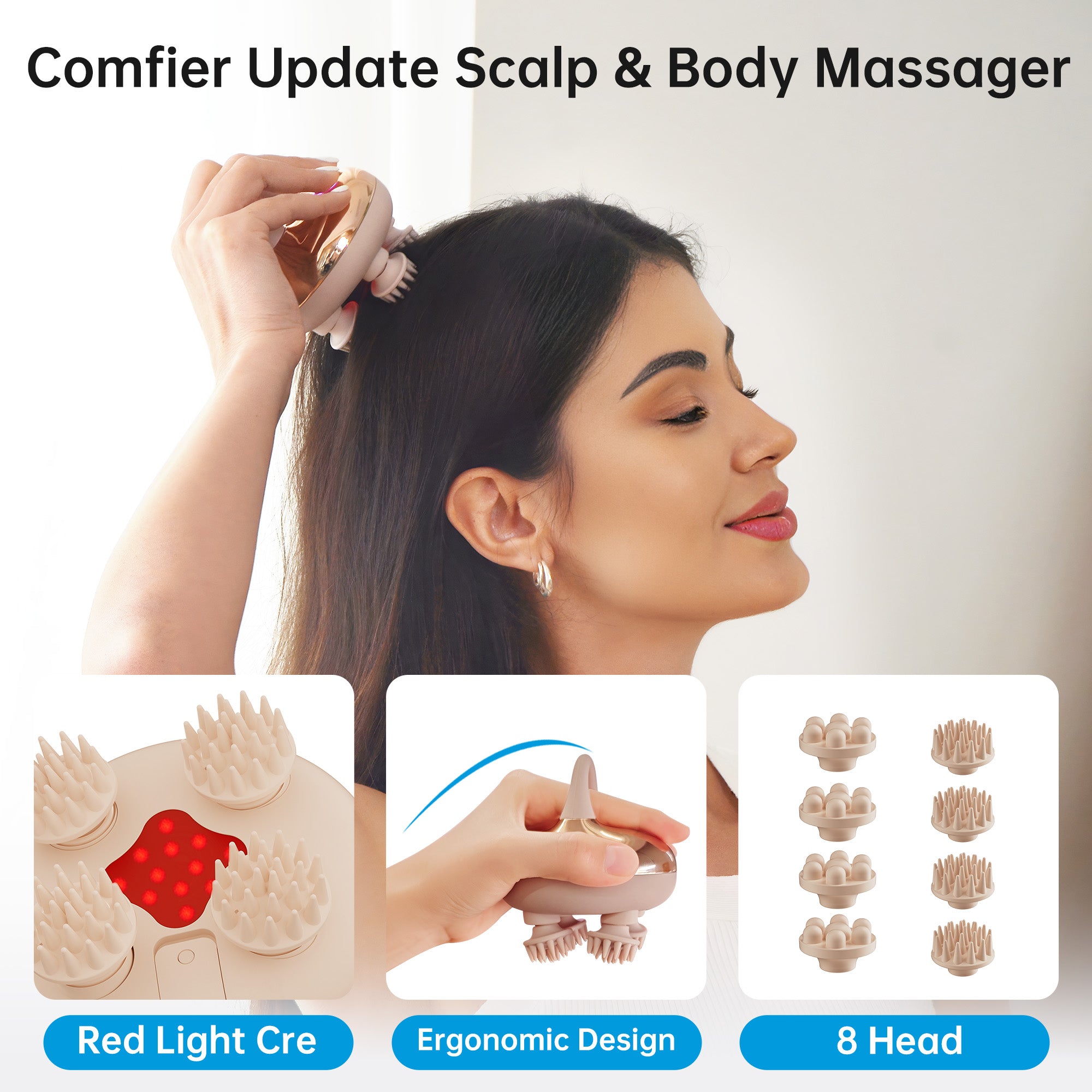 comfier-cf-4402-masseur-de-scalp-sans-fil-3-modes-de-p-trissage-et-8-griffes-en- image 6