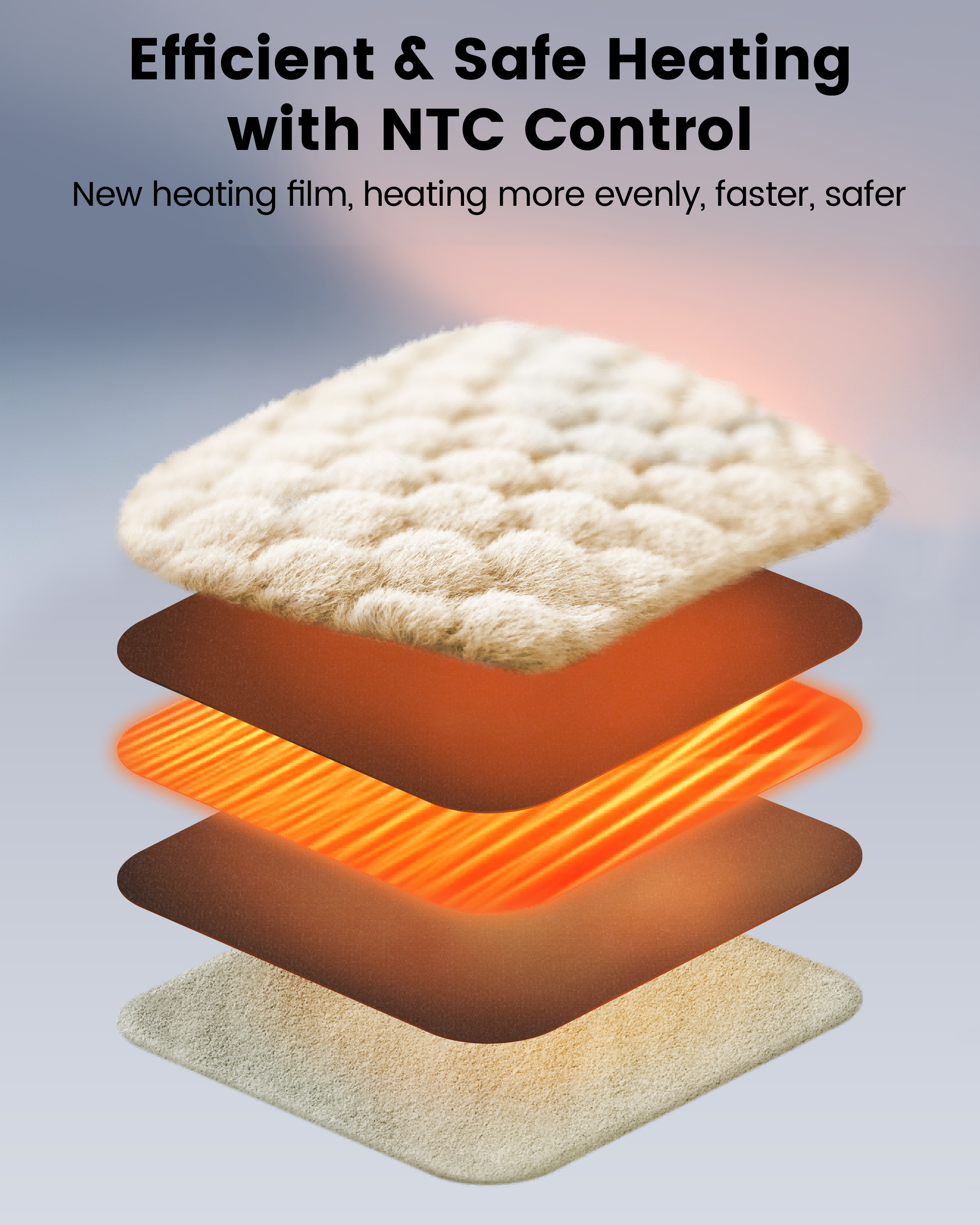comfier-cf-6413-tapis-massant-chauffant-et-vibrant-en-peluche-3-niveaux-de-temp- image 3