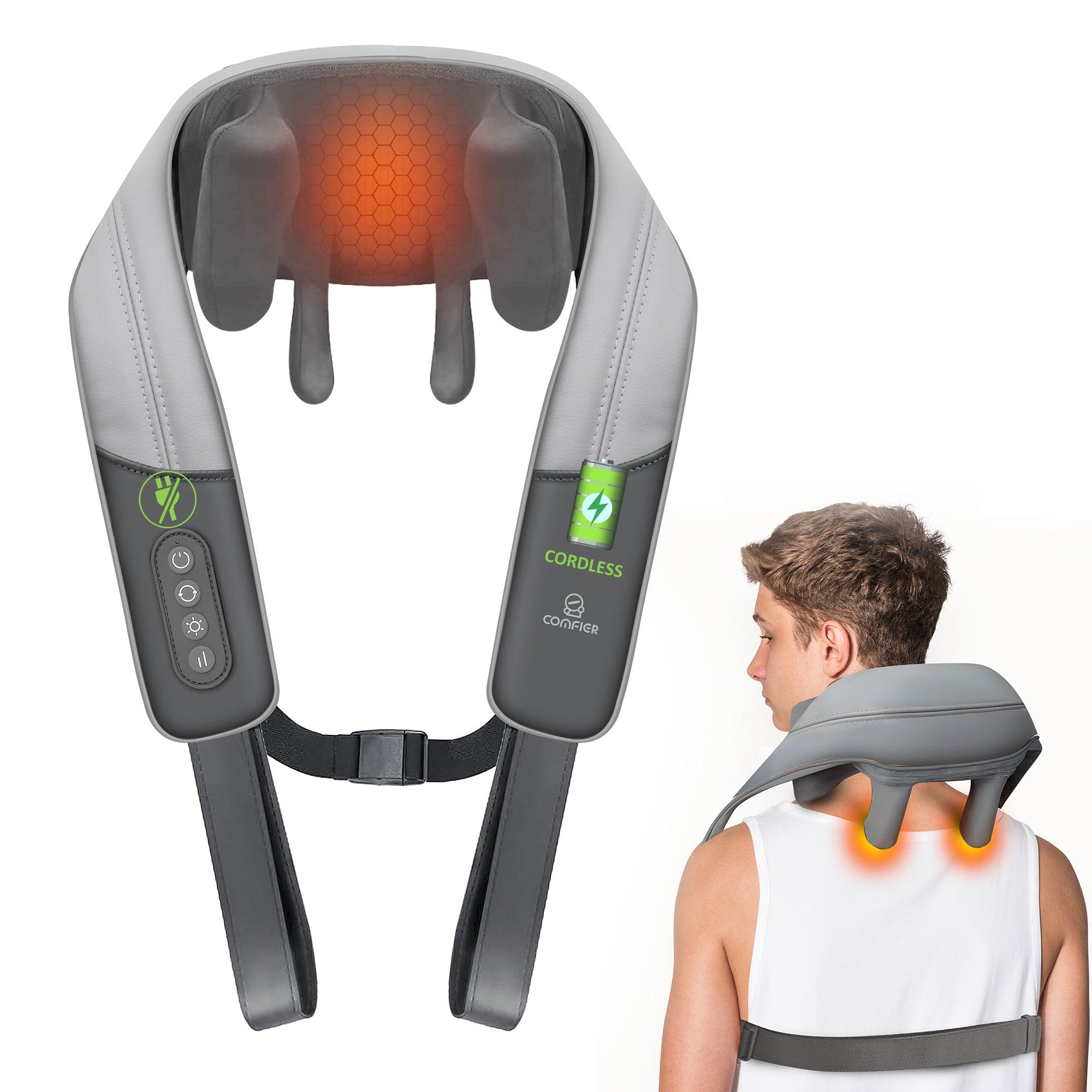 comfier-6812-masseur-de-nuque-sans-fil-avec-chauffage-shiatsu-rechargeable-usb-c image 1